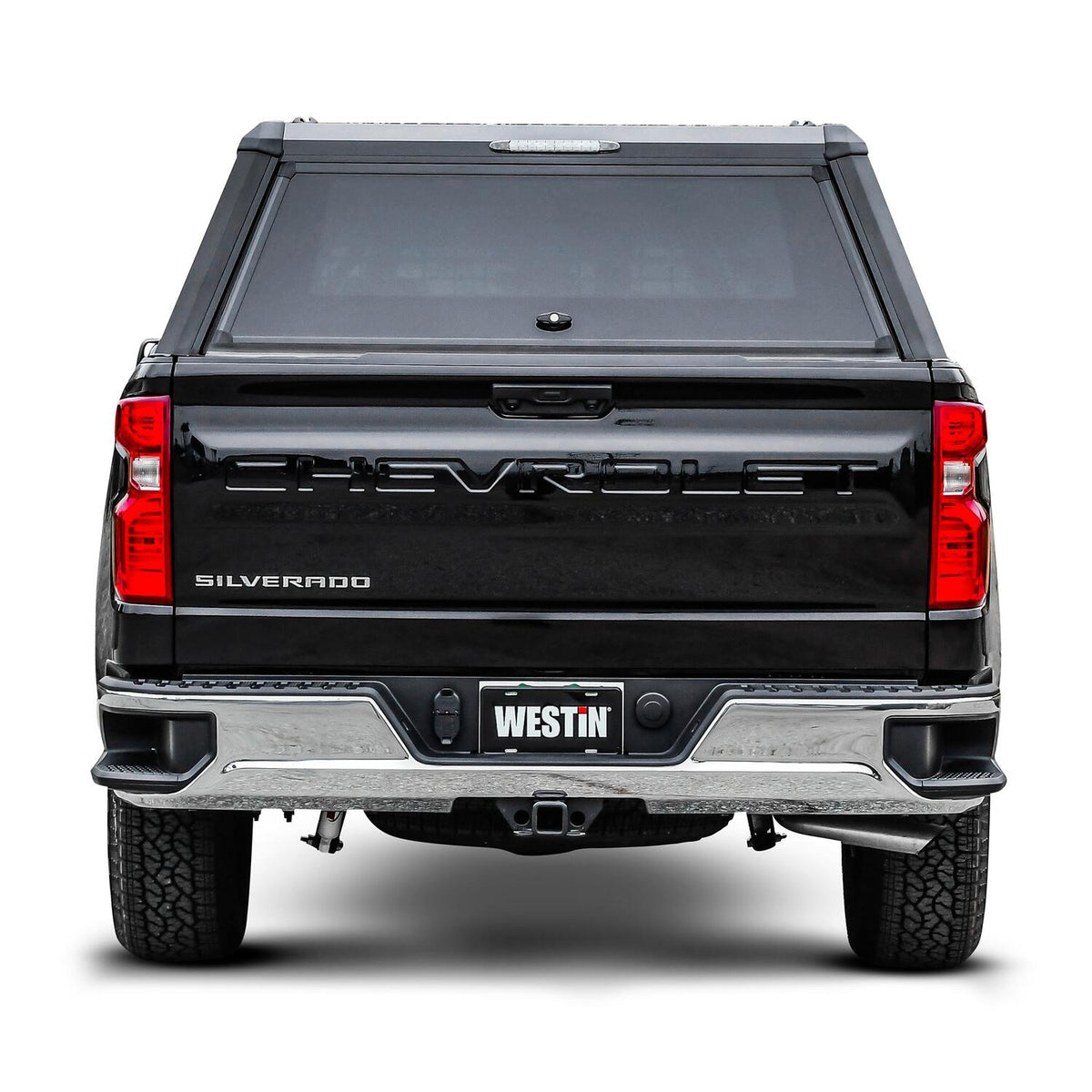Chevrolet Silverado 1500 & GMC Sierra 1500 2019-2026, Westin EXP Truck Cap with Solid Front Glass, 69.9in Bed, Matte Black, view 10