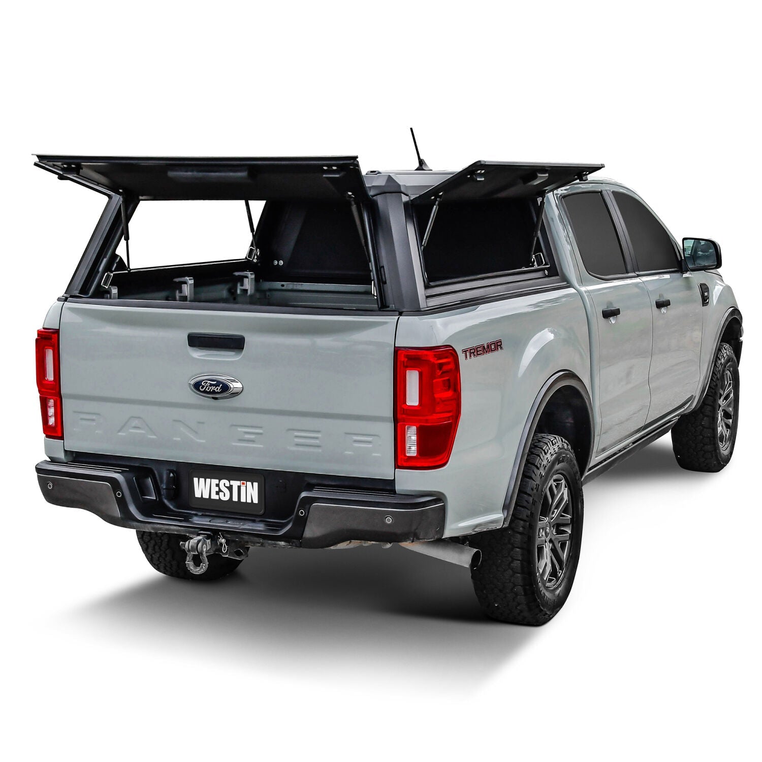 Ford Ranger 61in Bed 2019-2023, Westin EXP Truck Cap With Sliding Front Glass, Matte Black, view 6