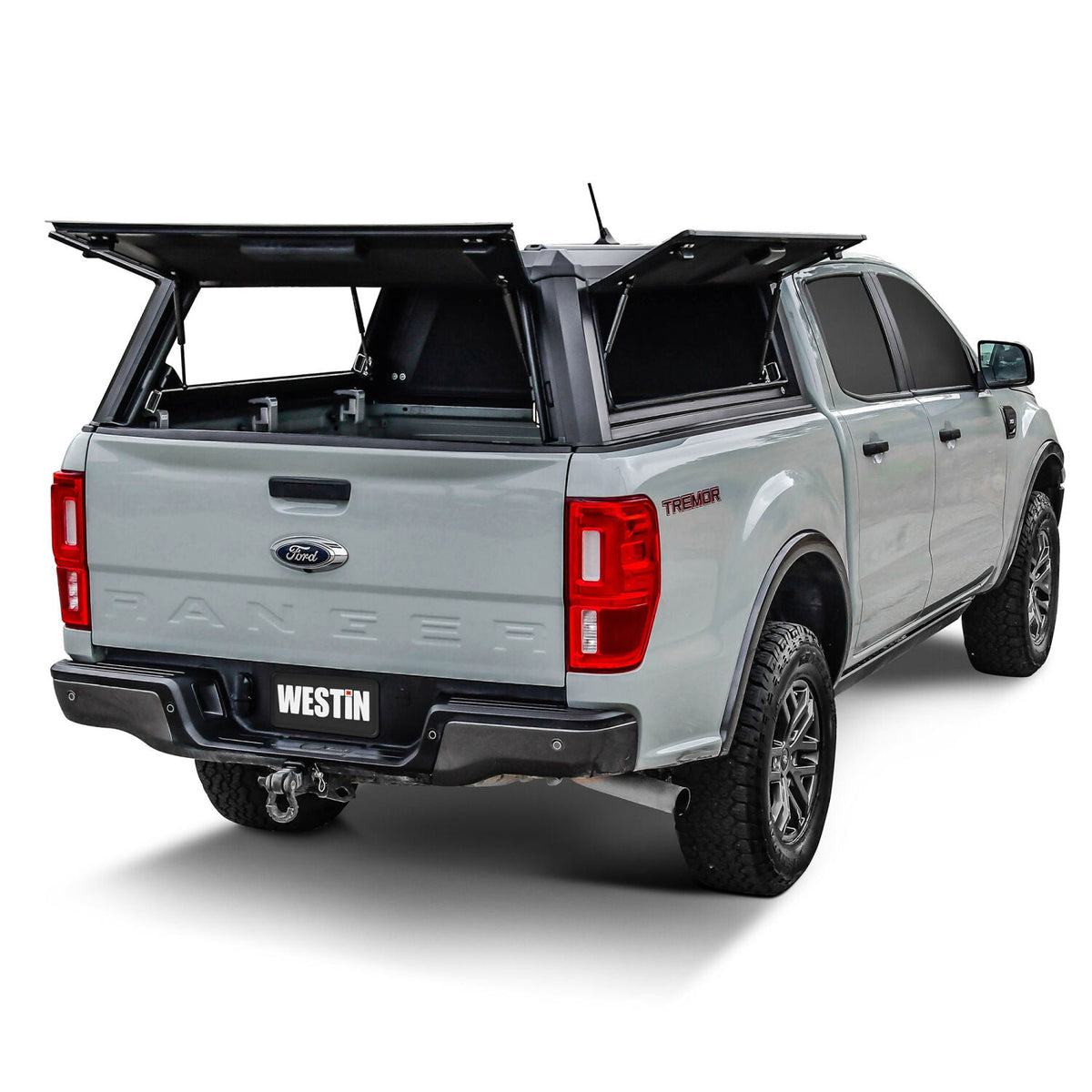 Ford Ranger 61in Bed 2019-2023, Westin EXP Truck Cap With Sliding Front Glass, Matte Black, view 6