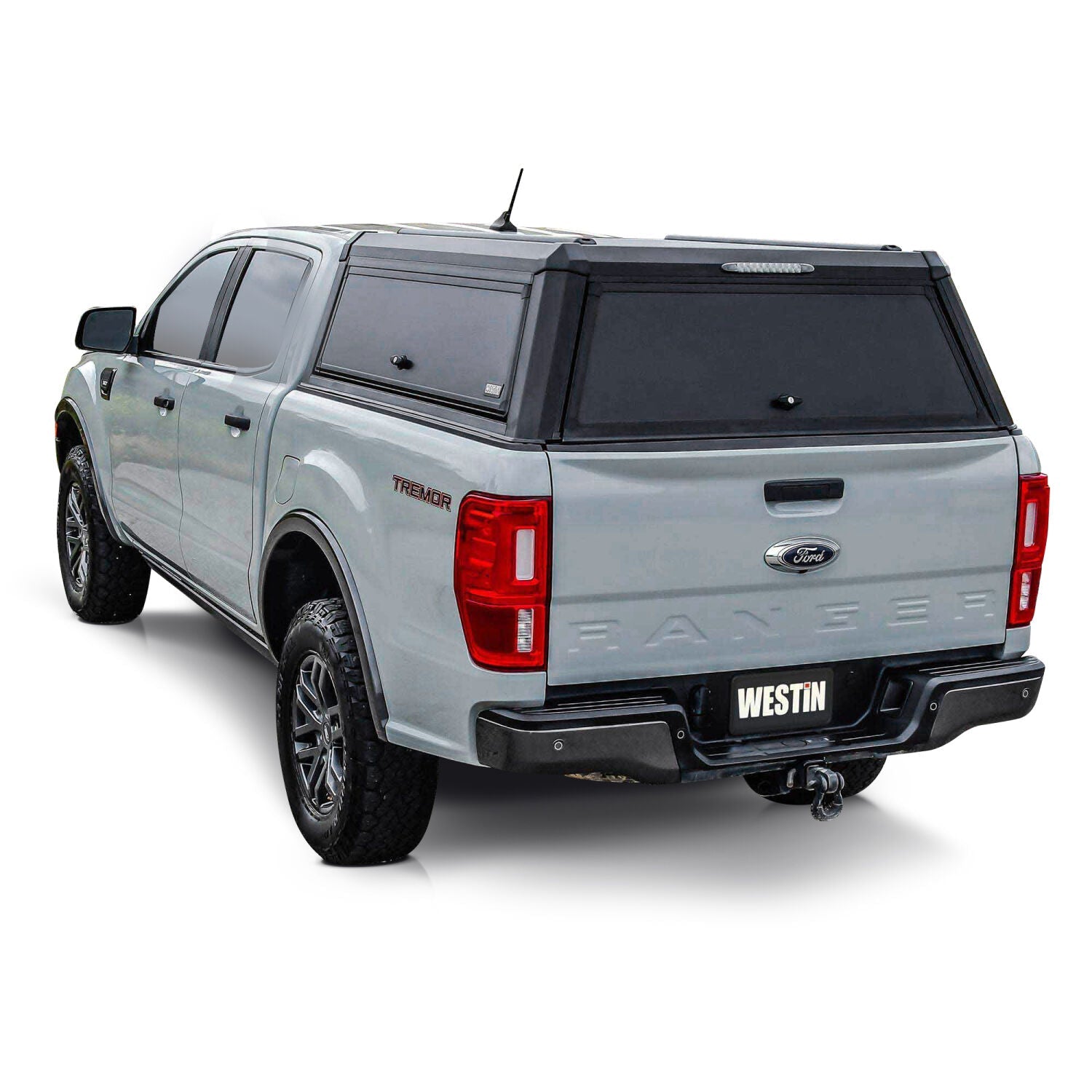 Ford Ranger 61in Bed 2019-2023, Westin EXP Truck Cap With Sliding Front Glass, Matte Black