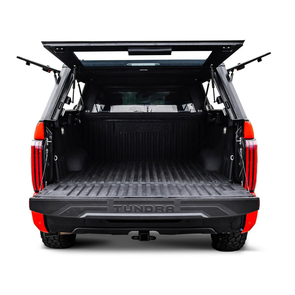 Toyota Tundra 3rd Gen 2022-2026, Westin EXP Truck Cap with Solid Front Glass, 66.7in Bed, Matte Black, view 13