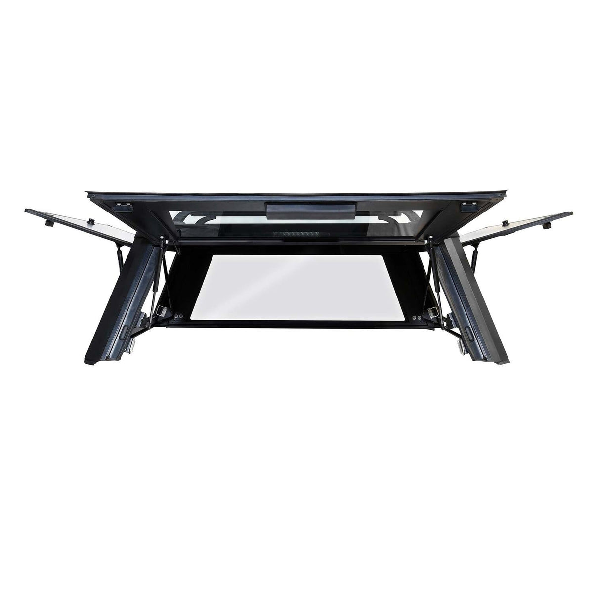 Toyota Tundra 3rd Gen 2022-2026, Westin EXP Truck Cap with Solid Front Glass, 66.7in Bed, Matte Black, view 5