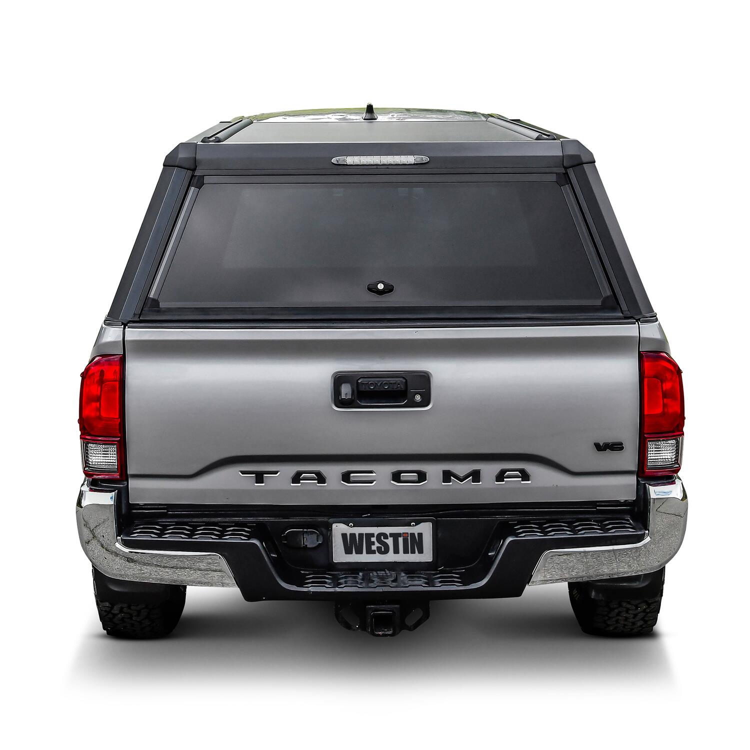 Toyota Tacoma 3rd Gen 2016-2023, Westin EXP Truck Cap with Solid Front Glass, 73.7in Bed, Matte Black, view 14