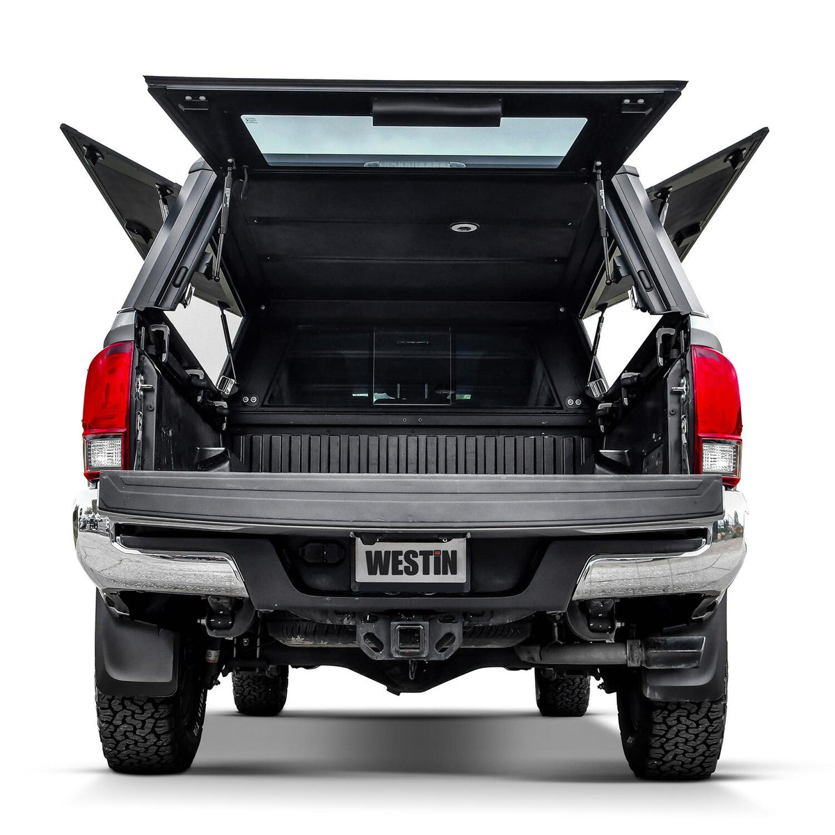 Toyota Tacoma 3rd Gen 2016-2023, Westin EXP Truck Cap with Solid Front Glass, 73.7in Bed, Matte Black, view 15