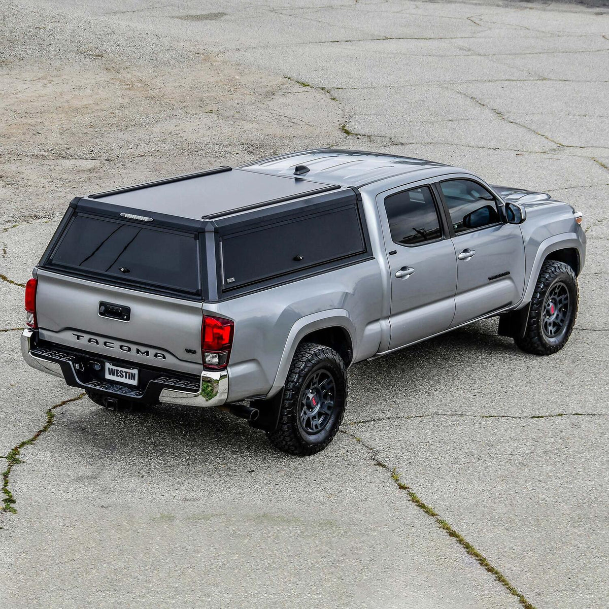Toyota Tacoma 3rd Gen 2016-2023, Westin EXP Truck Cap with Solid Front Glass, 73.7in Bed, Matte Black, view 18