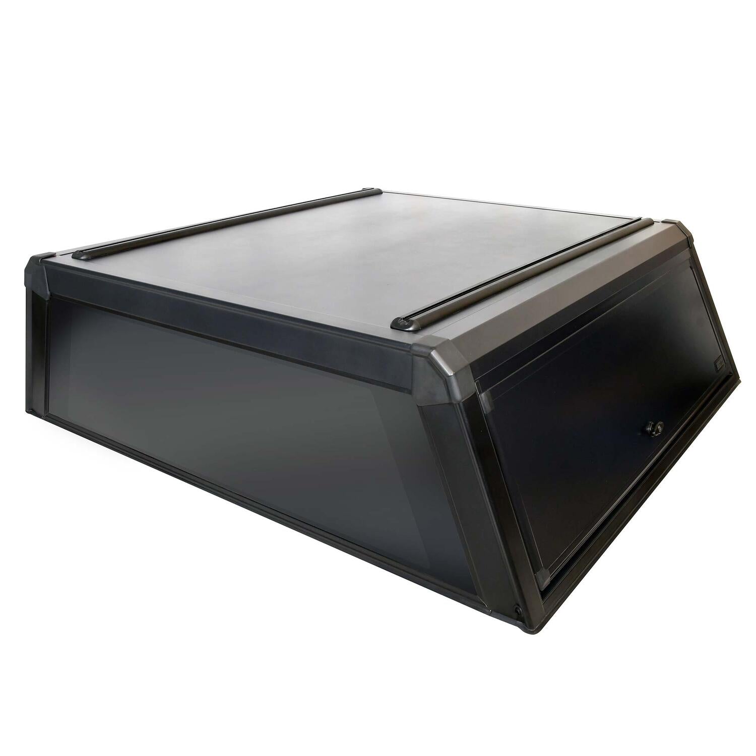 Toyota Tacoma 3rd Gen 2016-2023, Westin EXP Truck Cap with Solid Front Glass, 73.7in Bed, Matte Black, view 6