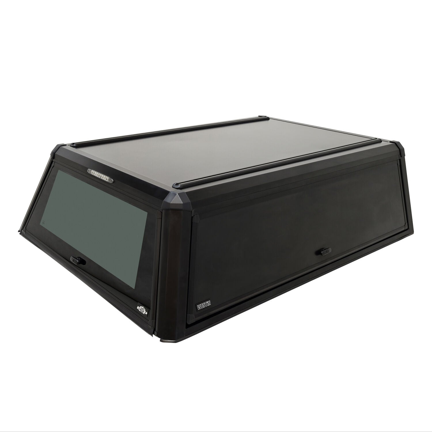 Ford F-250/F-350 Super Duty 2023-2026, Westin EXP Truck Cap with Sliding Front Glass, 81.9in Bed, Matte Black, view 3