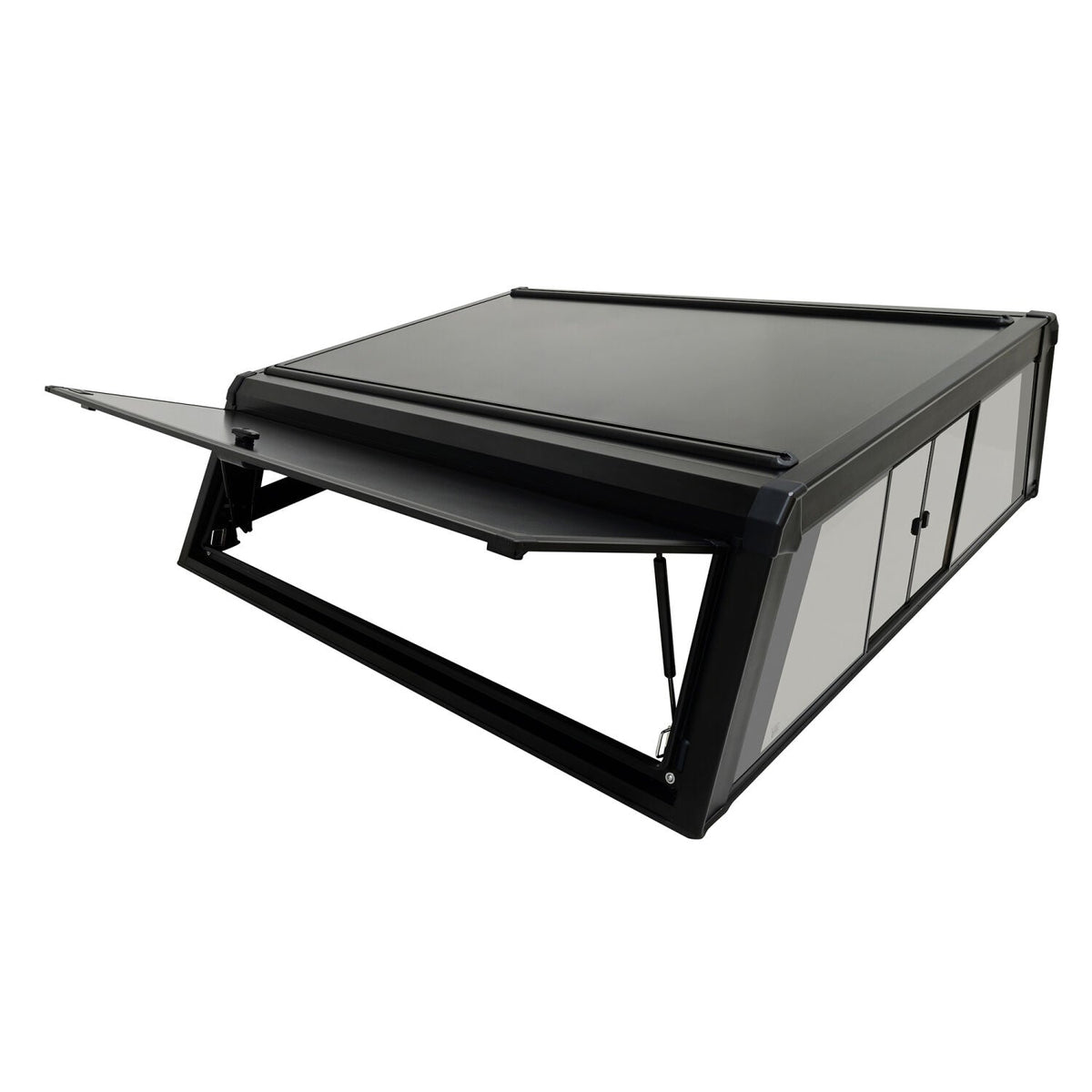 Ford F-250/F-350 Super Duty 2023-2026, Westin EXP Truck Cap with Sliding Front Glass, 81.9in Bed, Matte Black, view 10