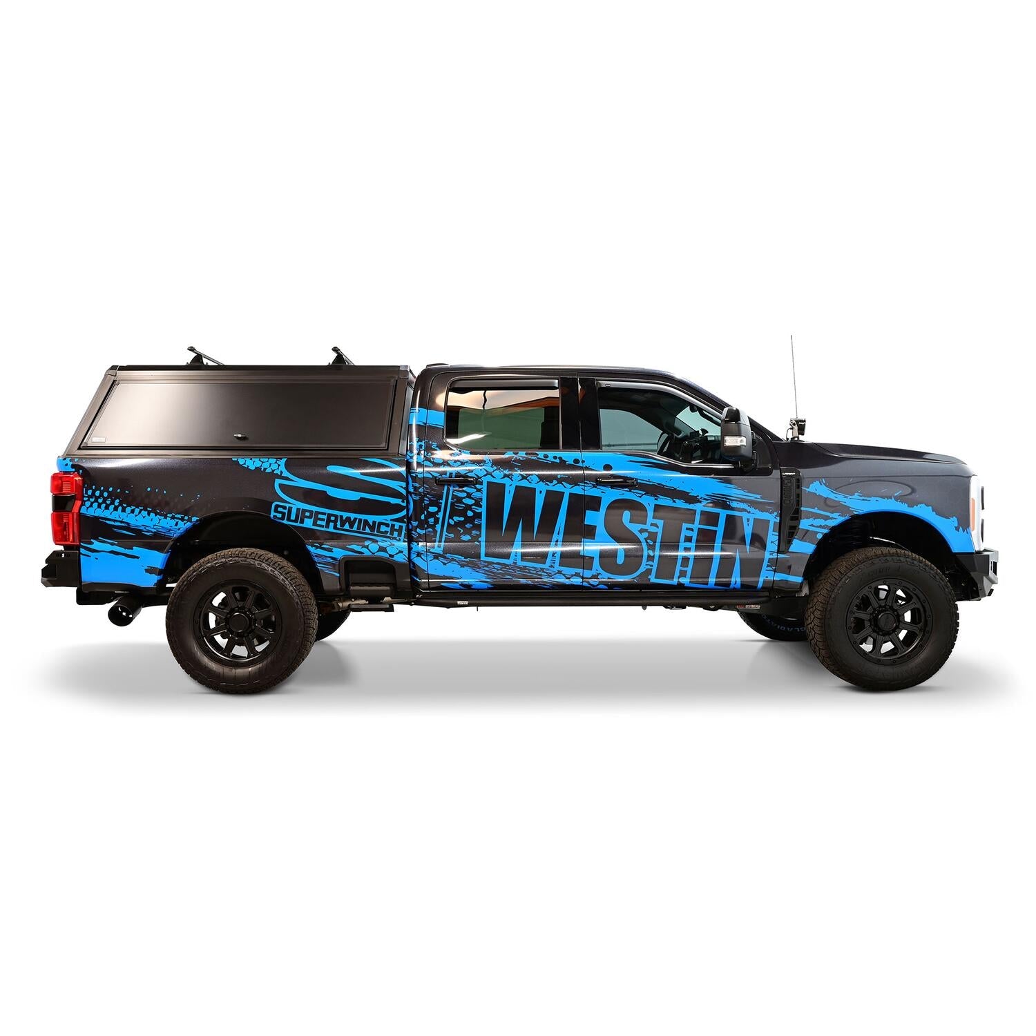 Ford F-250/F-350 Super Duty 2023-2026, Westin EXP Truck Cap with Solid Front Glass, 81.9in Bed, Matte Black, view 14