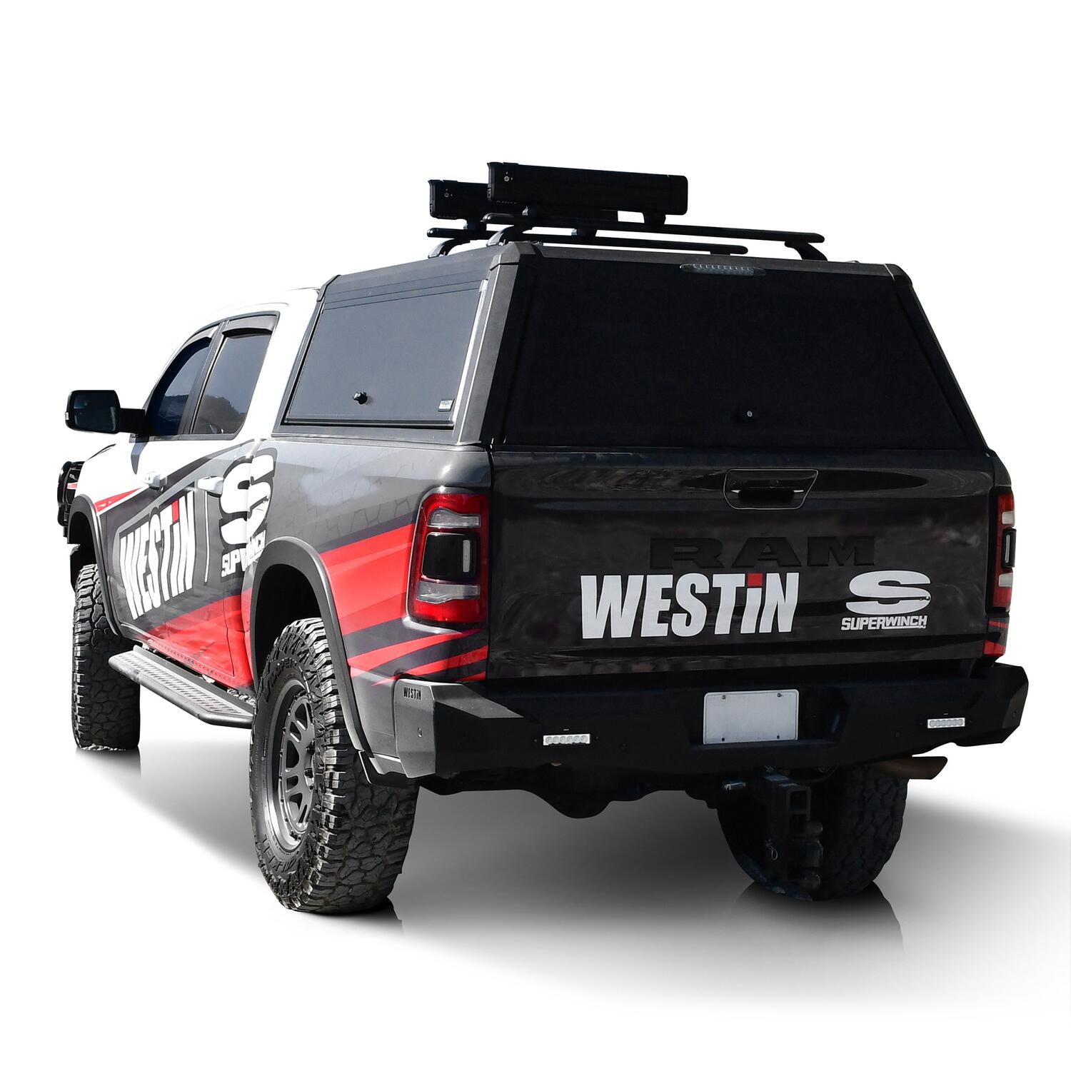 Ram 1500 2019-2026, Westin EXP Truck Cap with Solid Front Glass, 67.4in Bed, Matte Black, view 11