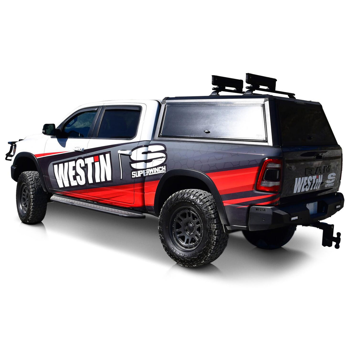 Ram 1500 2019-2026, Westin EXP Truck Cap with Solid Front Glass, 67.4in Bed, Matte Black, view 13