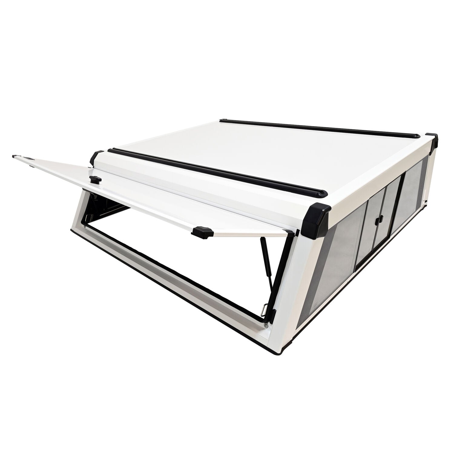 Ford F-150 2015-2026, Westin EXP Truck Cap with Sliding Front Glass, 78.9in Bed, White, view 8