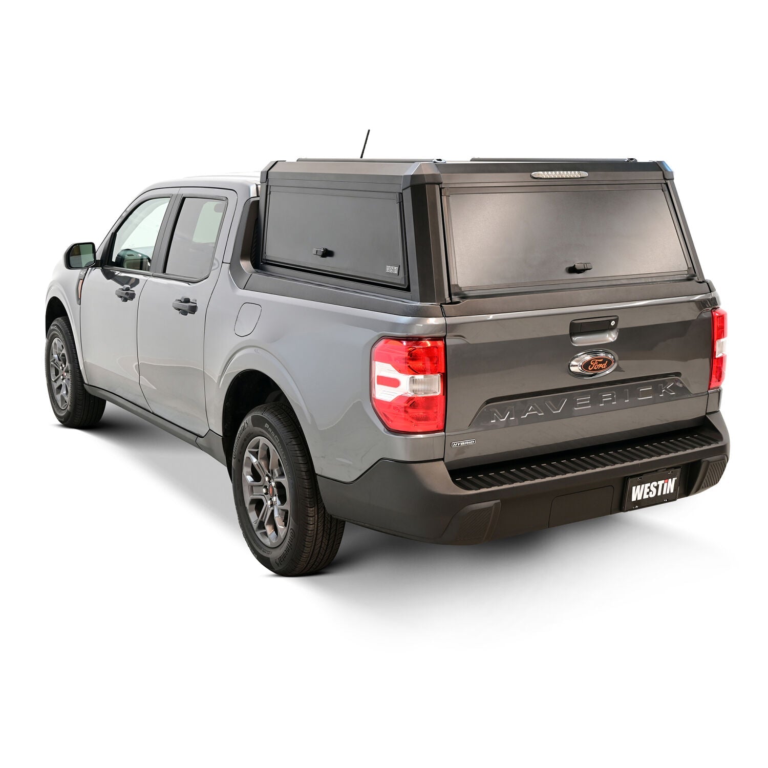 Ford Maverick 2022-2026, Westin EXP Truck Cap Hi-Top with Solid Front Glass, Matte Black, view 10