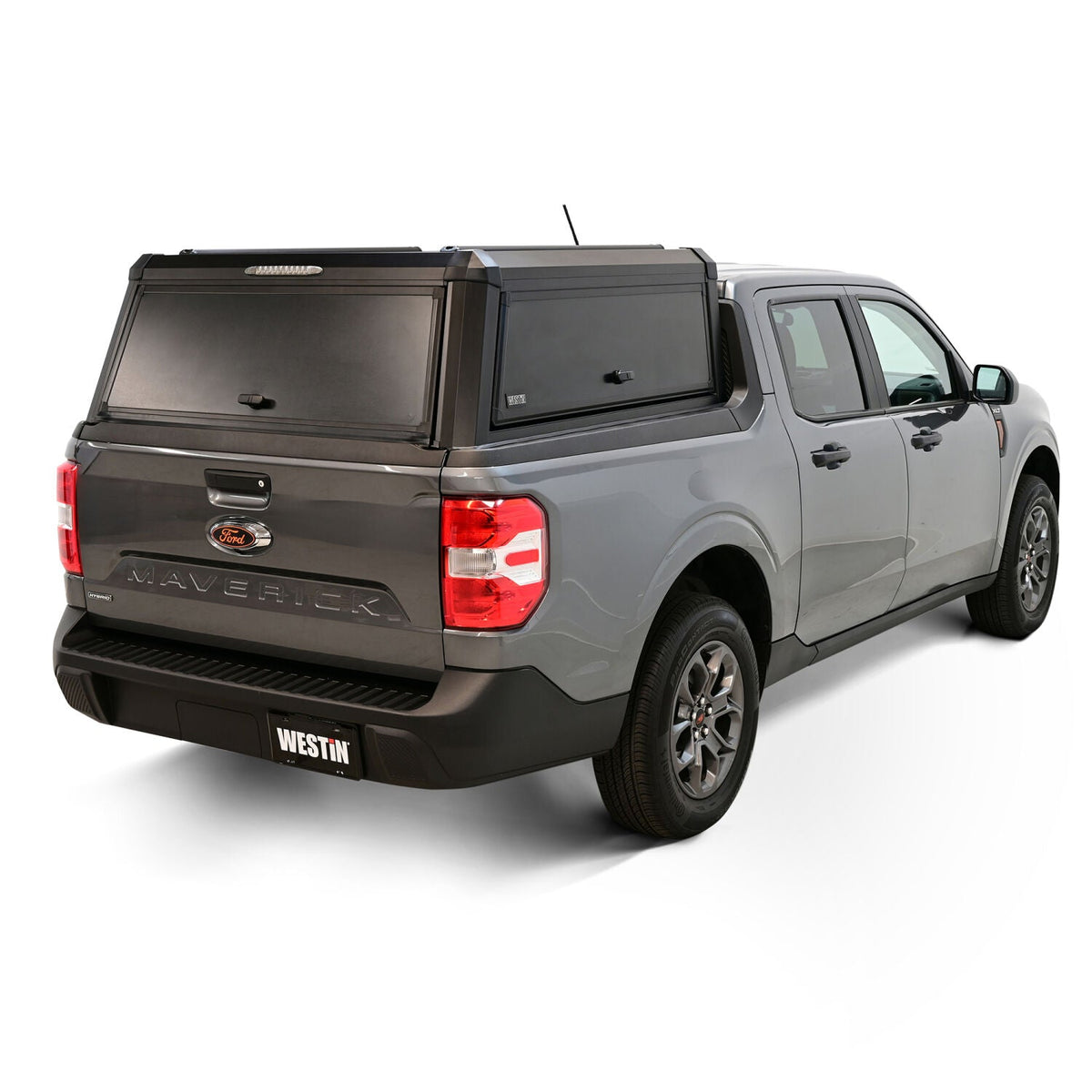 Ford Maverick 2022-2026, Westin EXP Truck Cap Hi-Top with Solid Front Glass, Matte Black, view 12