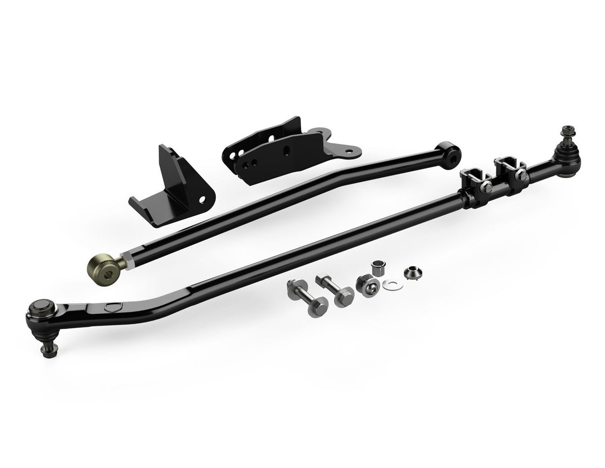 Jeep Wrangler JK 2007-2018, TeraFlex HD Forged Drag Link Flip Kit with Track Bar Drop Bracket and Frame Brace Kit