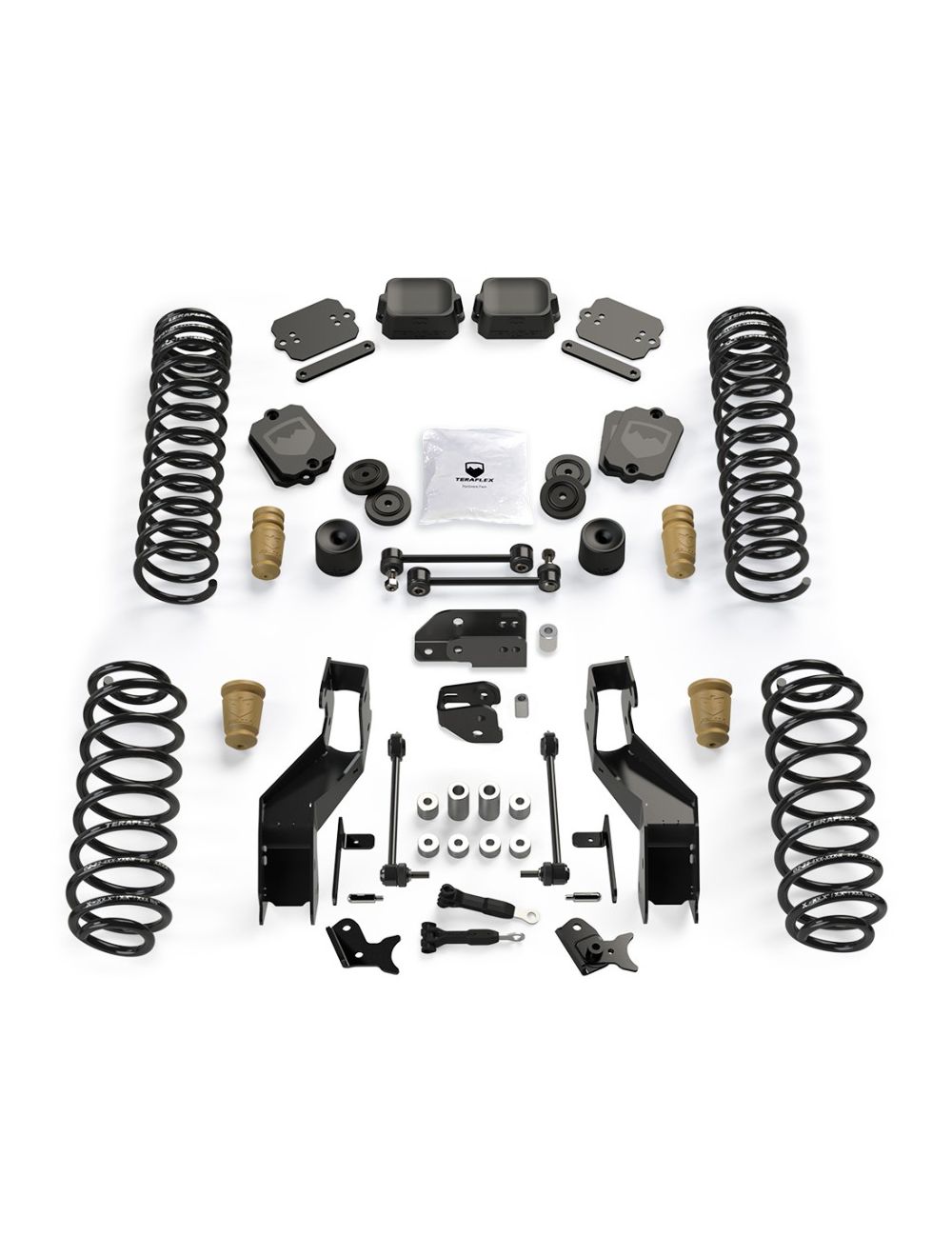 Jeep Wrangler JL 4-Door 2018-2026, TeraFlex 3.5in Sport ST3 Suspension System, 392, No Shocks