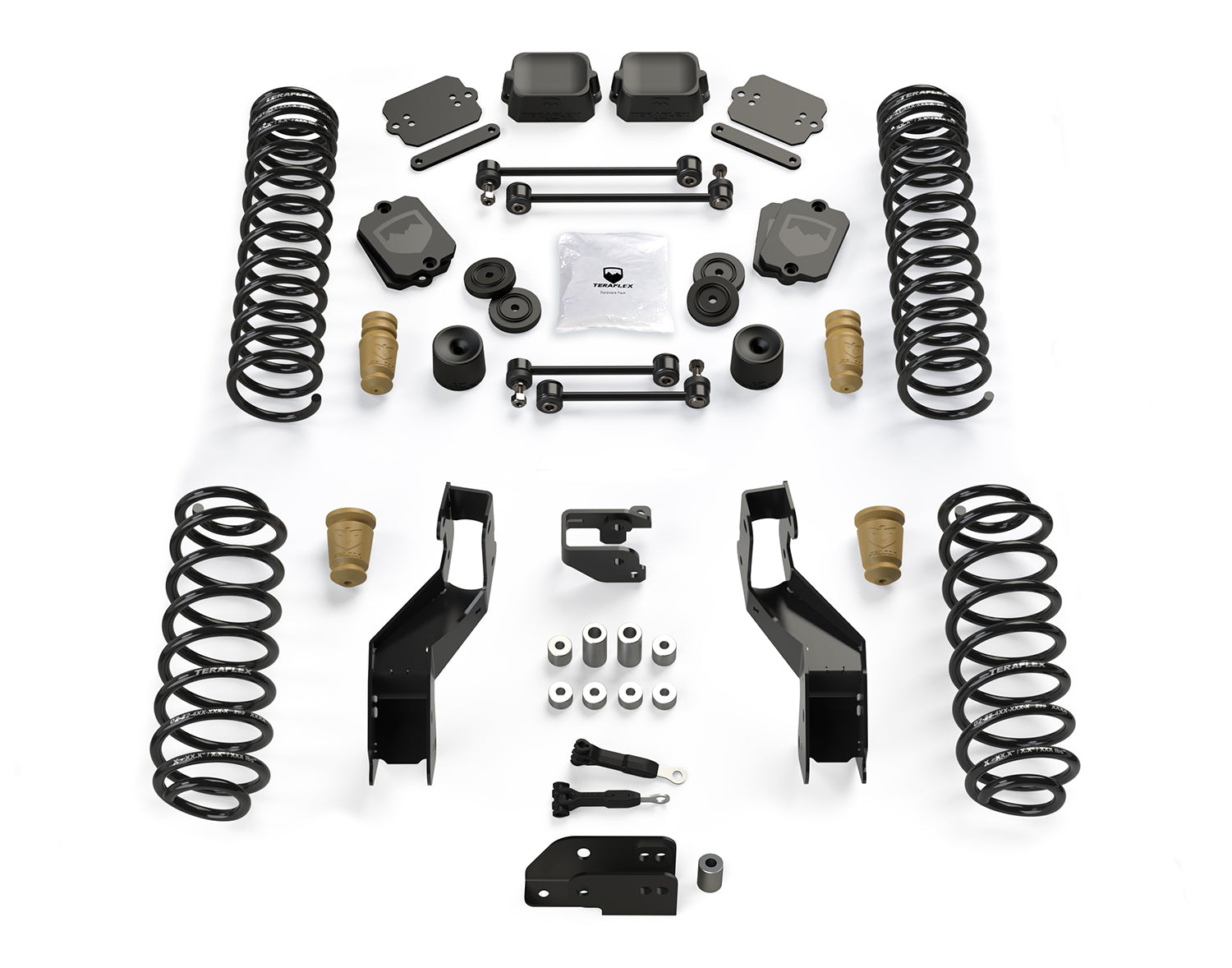 Jeep Wrangler JK/JL 2-Door 2007-2026, TeraFlex 3.5in Sport ST3 Suspension System, No Shocks