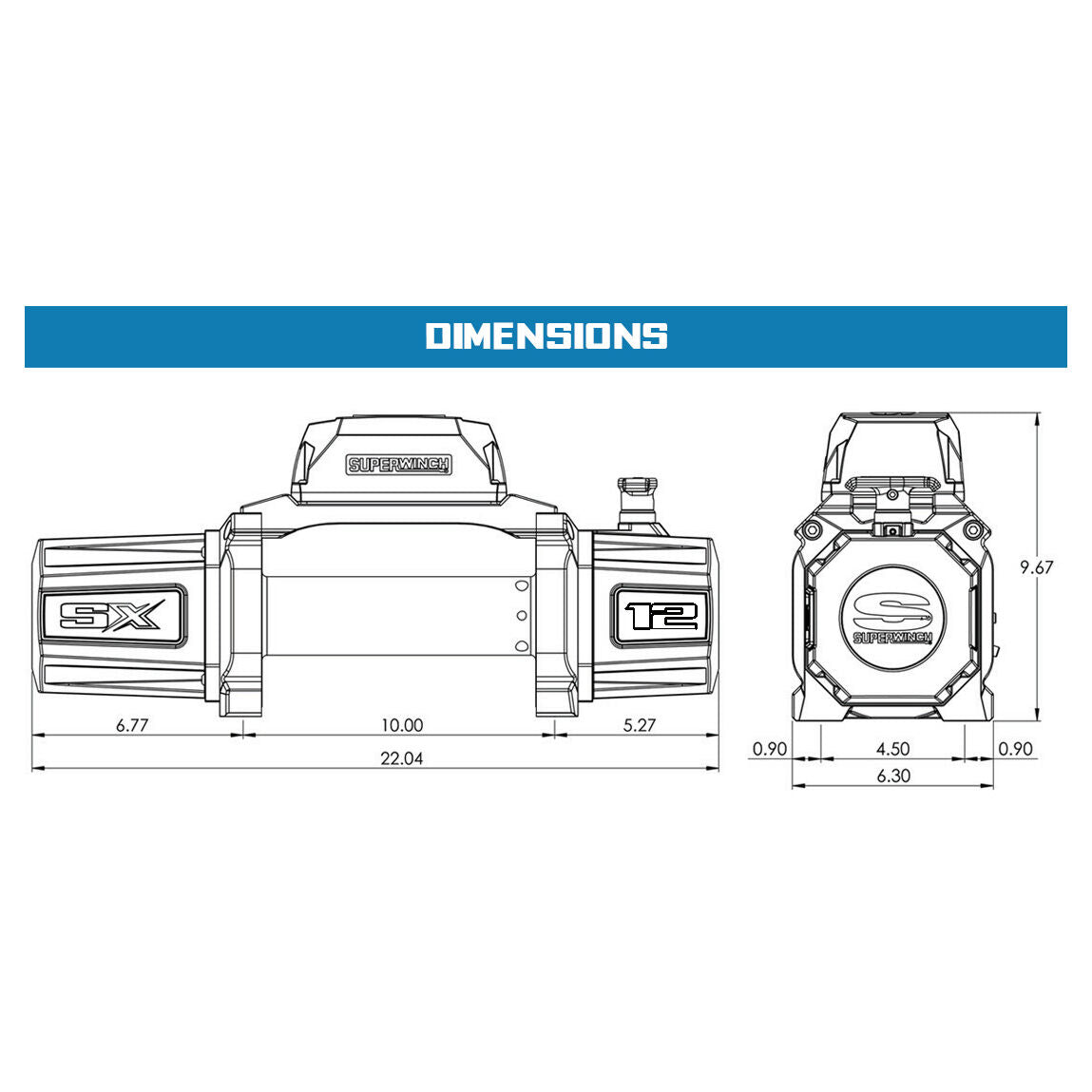 Superwinch SX12 Winch, 12,000 lb, 12V DC, view 15