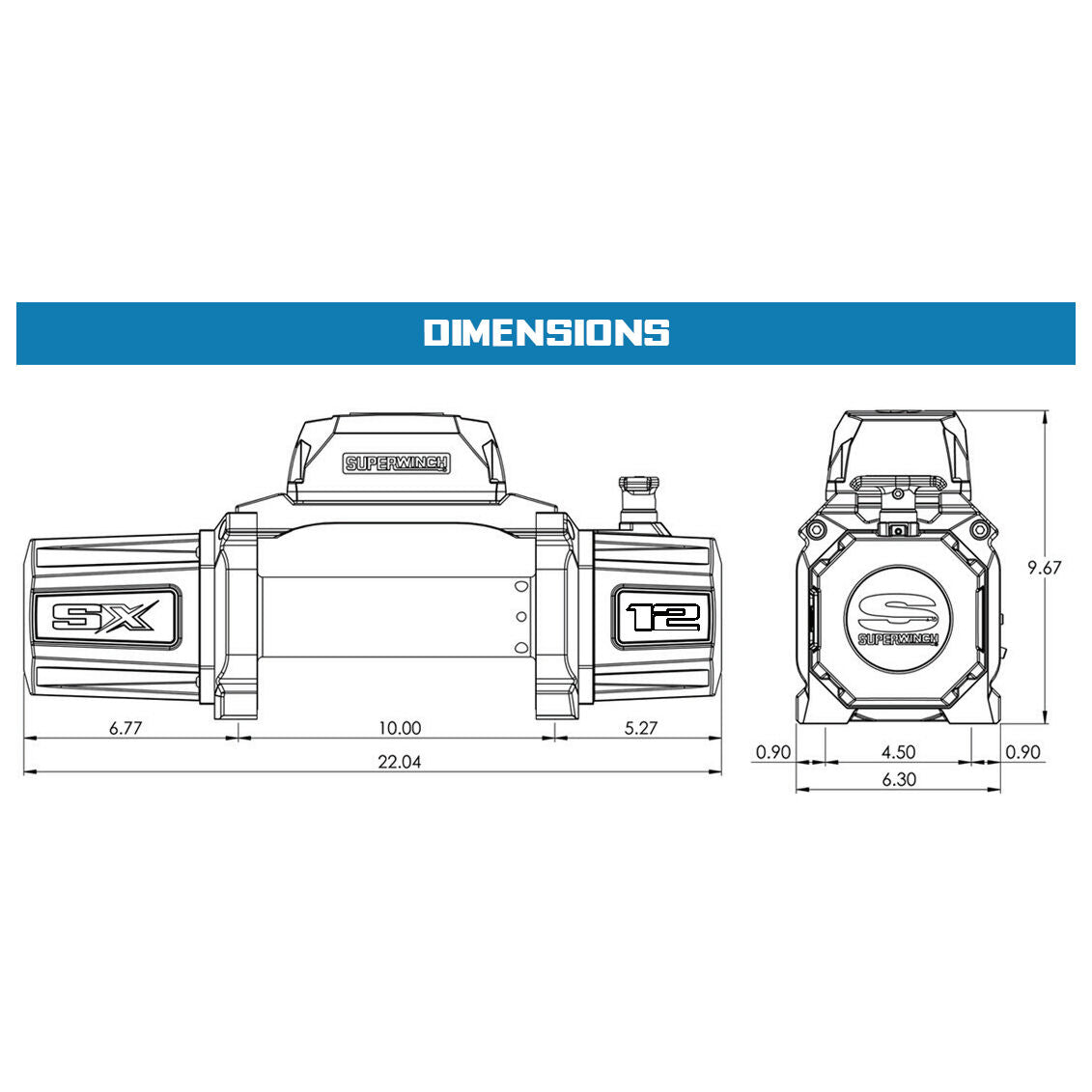 Superwinch SX12 Winch, 12,000 lb, 12V DC, view 46