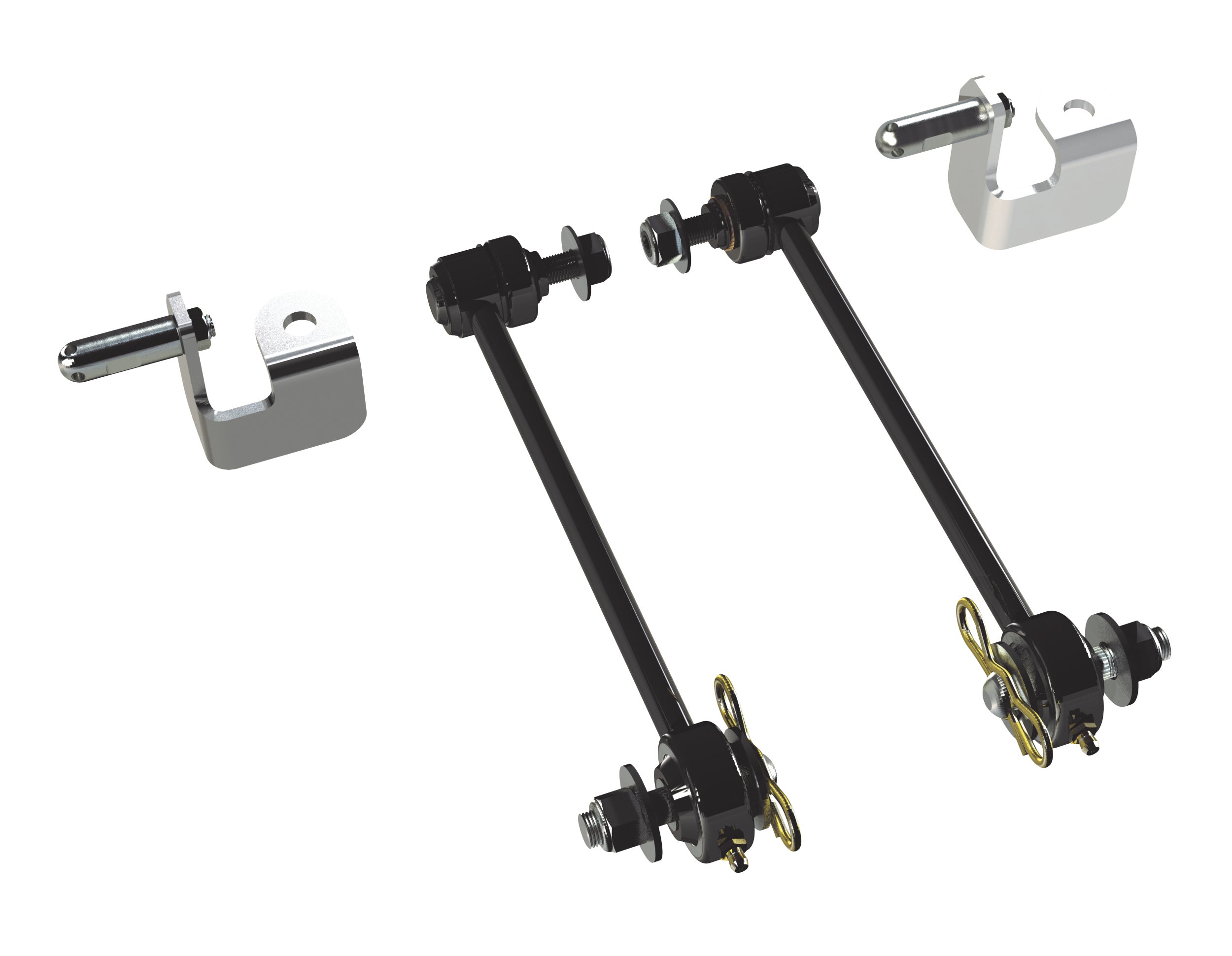 Jeep Wrangler JK 2007-2018, TeraFlex 12.25in Front Sway Bar Quick Disconnect Kit, 6in Lift