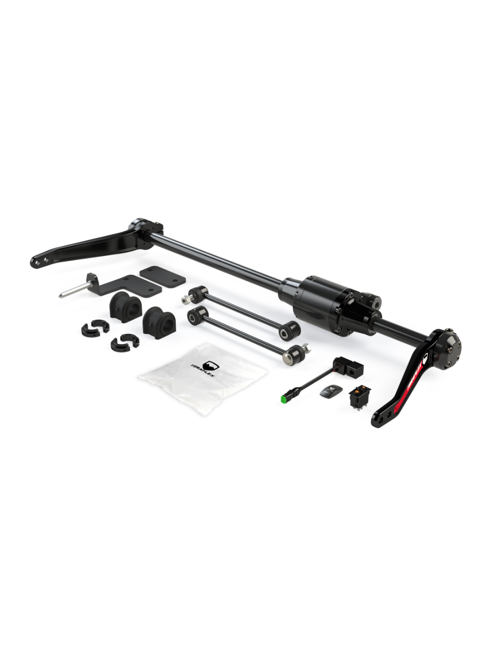 Jeep Wrangler JK/JL & Gladiator JT 2007-2026, TeraFlex ST Dual Rate Pneumatic Front Sway Bar, Coilover