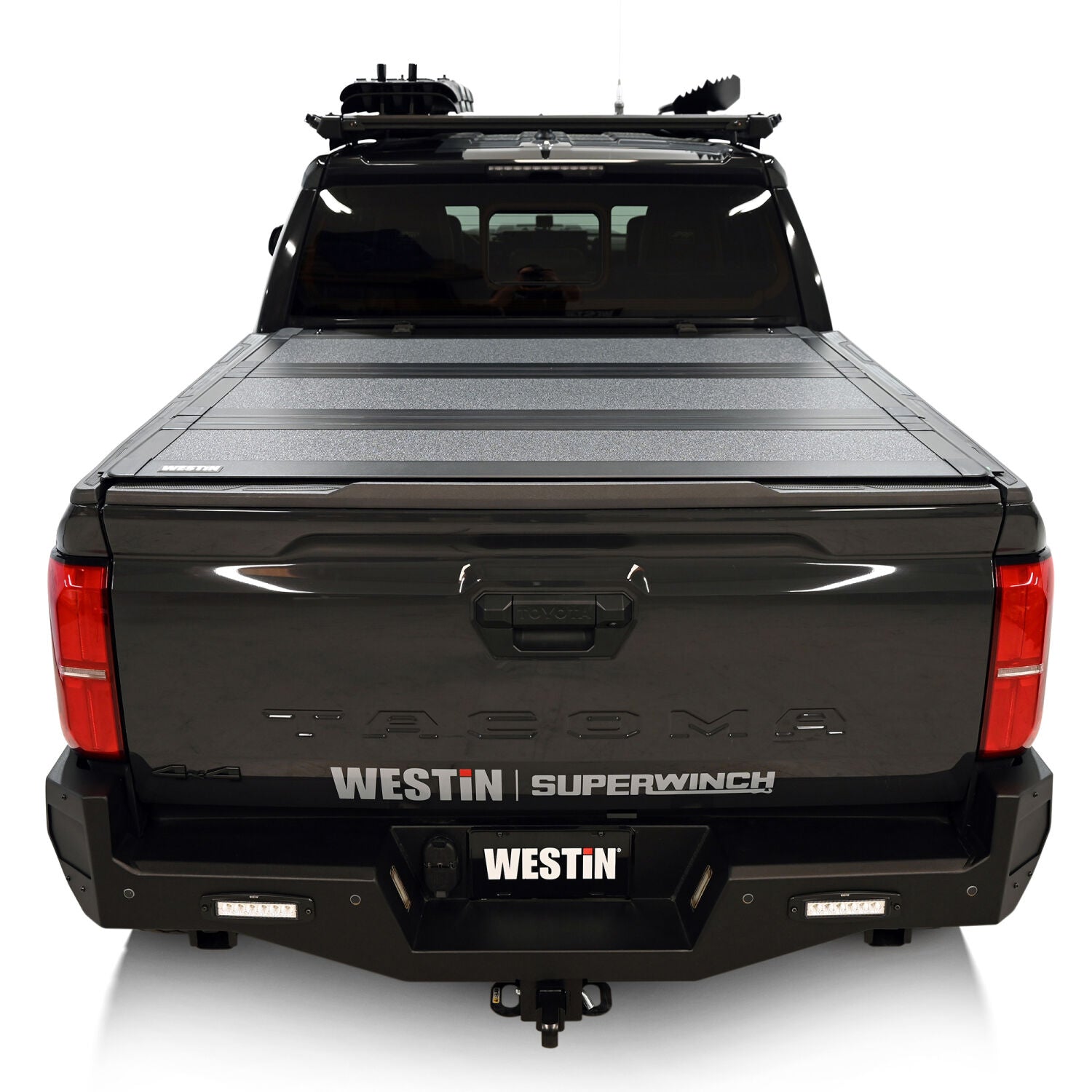 Toyota Tacoma 4th Gen 2024-2026, Westin Hard Tri-Fold Tonneau Cover, 60.3in Bed, Black, view 13