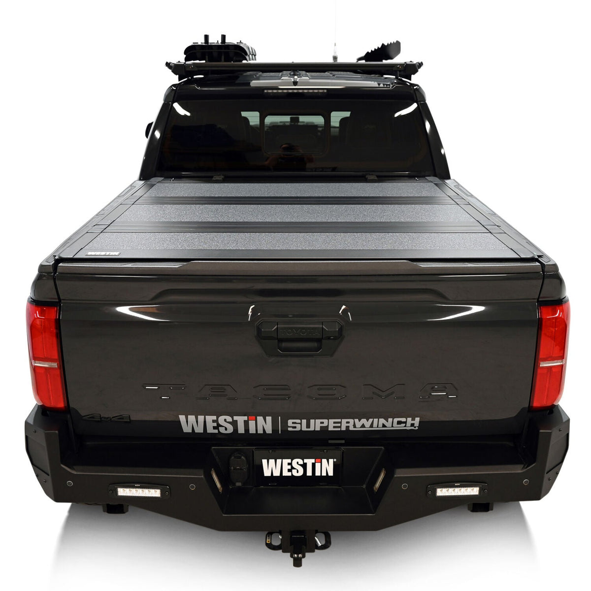 Toyota Tacoma 4th Gen 2024-2026, Westin Hard Tri-Fold Tonneau Cover, 60.3in Bed, Black, view 13