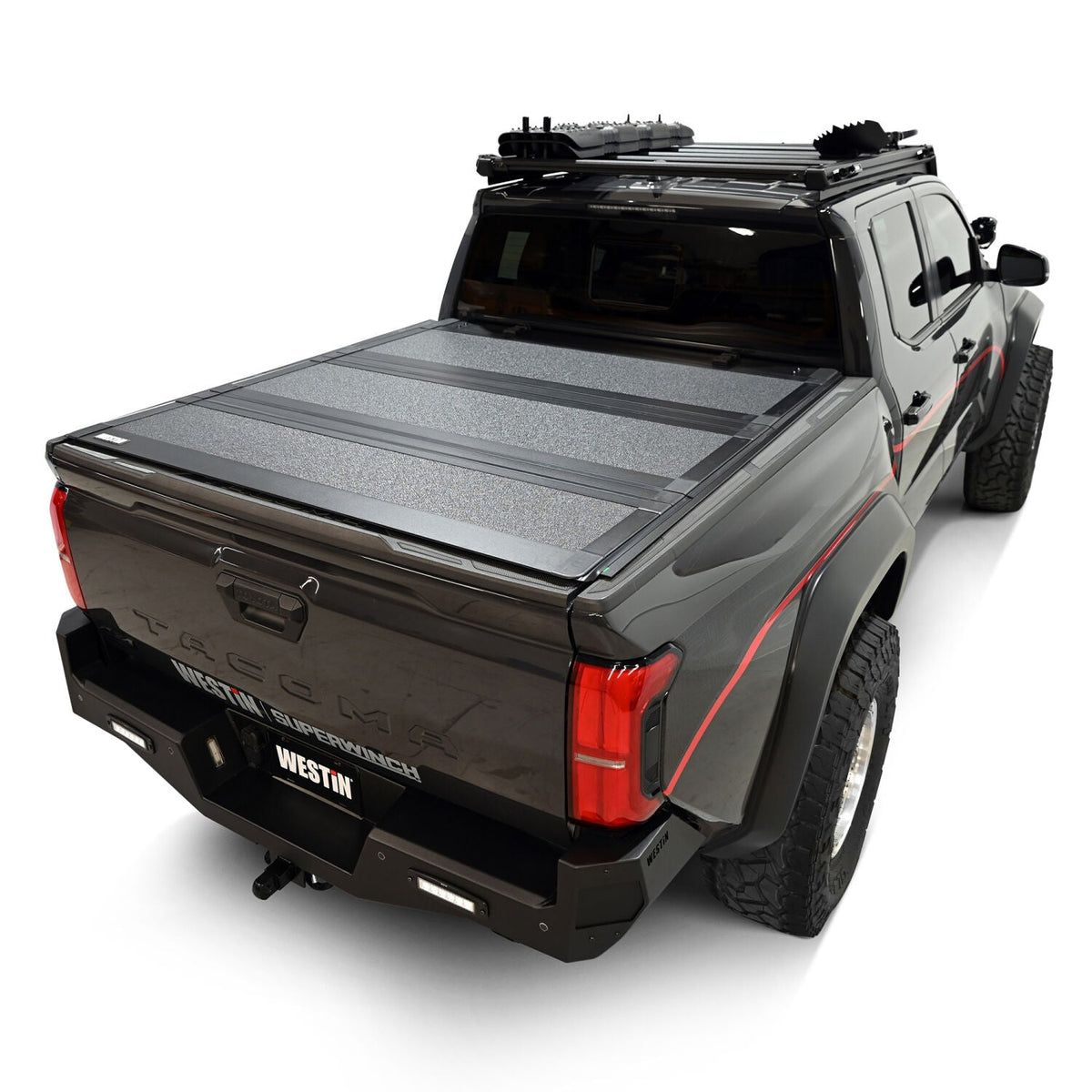 Toyota Tacoma 4th Gen 2024-2026, Westin Hard Tri-Fold Tonneau Cover, 60.3in Bed, Black, view 14