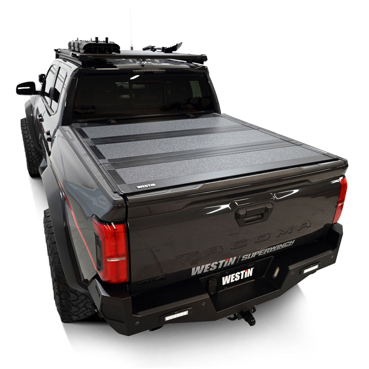 Toyota Tacoma 4th Gen 2024-2026, Westin Hard Tri-Fold Tonneau Cover, 60.3in Bed, Black, view 15