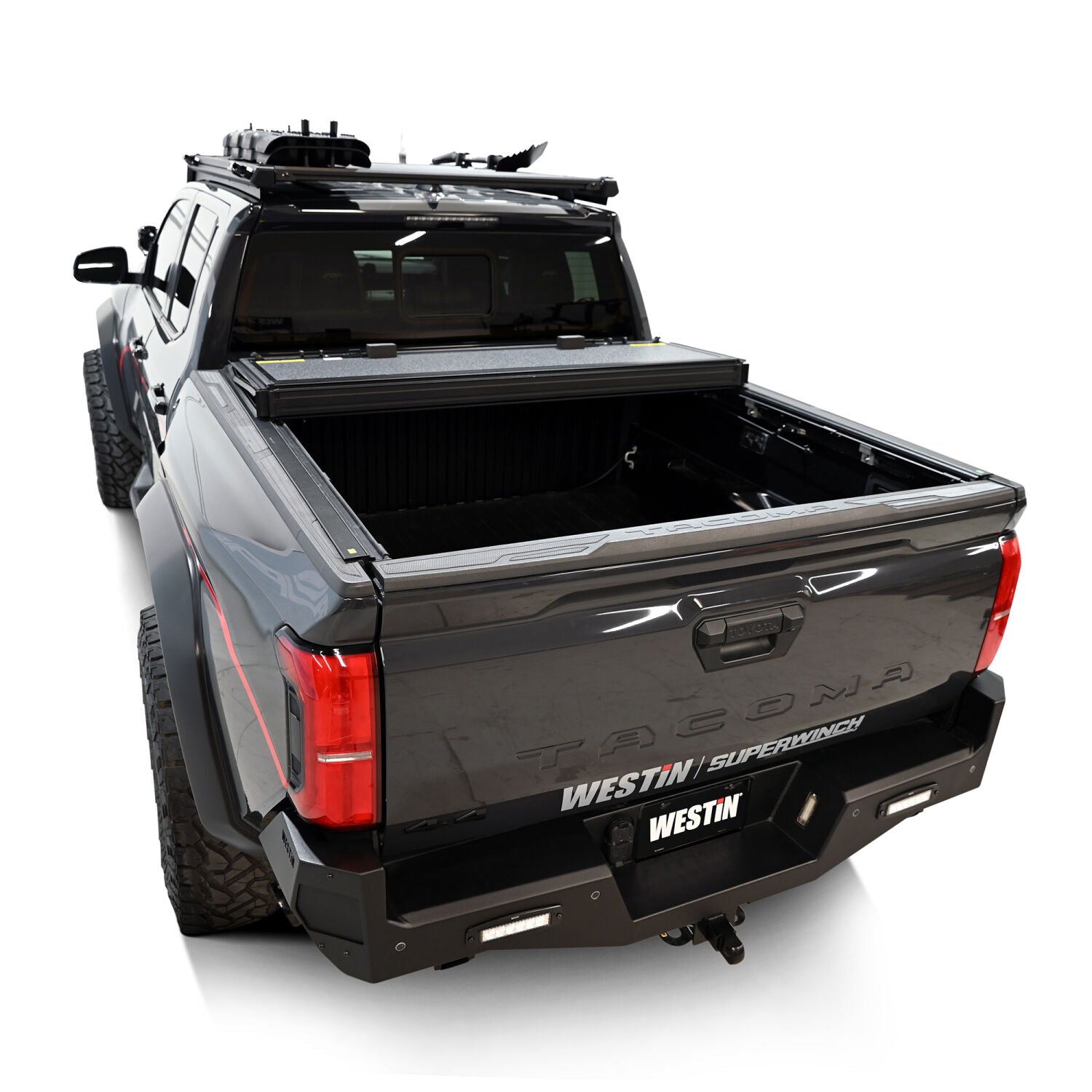 Toyota Tacoma 4th Gen 2024-2026, Westin Hard Tri-Fold Tonneau Cover, 60.3in Bed, Black, view 17
