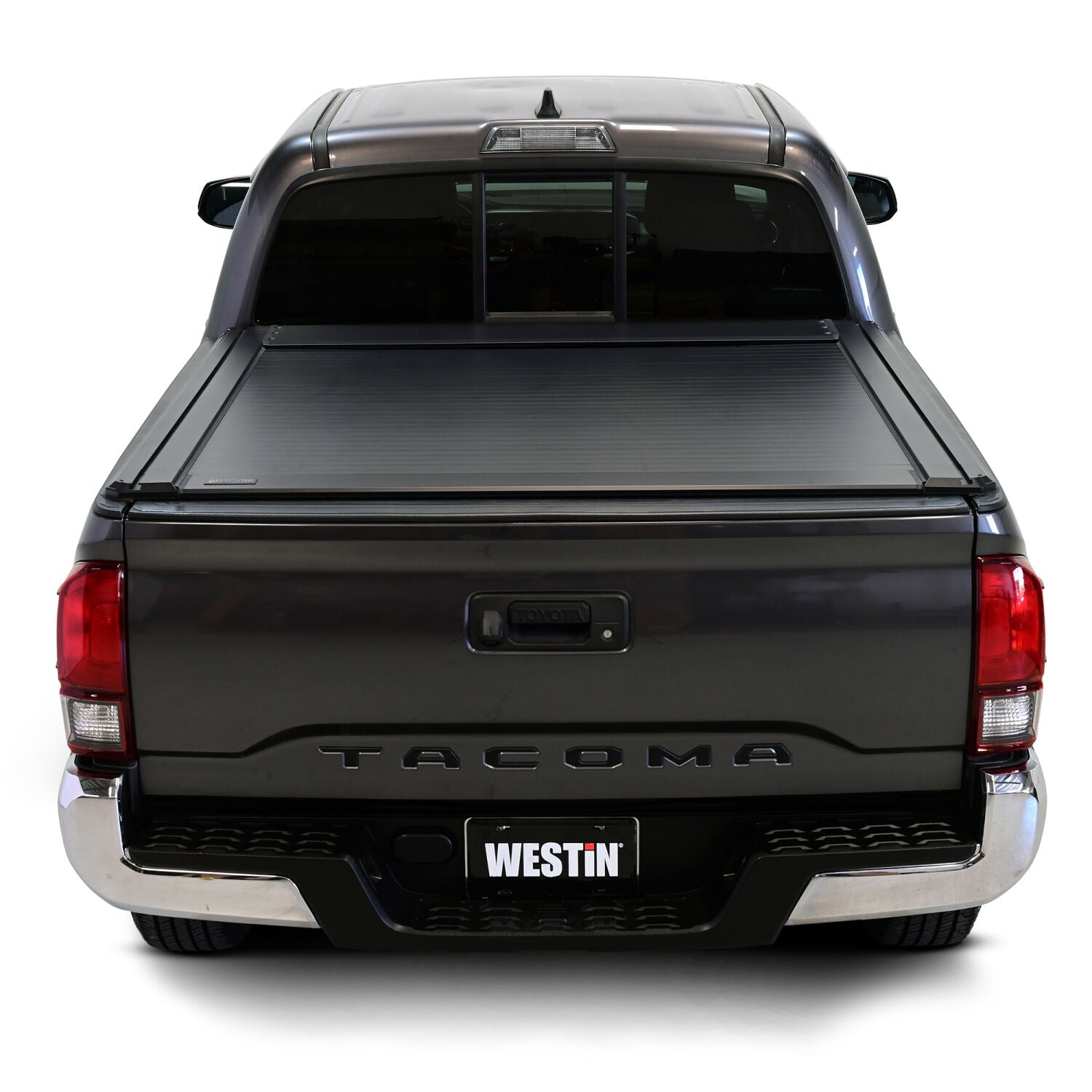 Toyota Tacoma 3rd Gen 2016-2023, Westin Manual Retractable Tonneau Cover, 60.5in Bed, Black, view 14