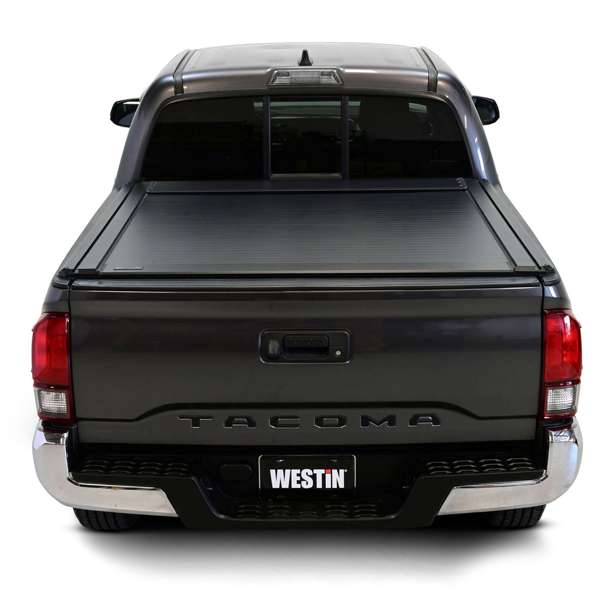 Toyota Tacoma 3rd Gen 2016-2023, Westin Manual Retractable Tonneau Cover, 60.5in Bed, Black, view 14
