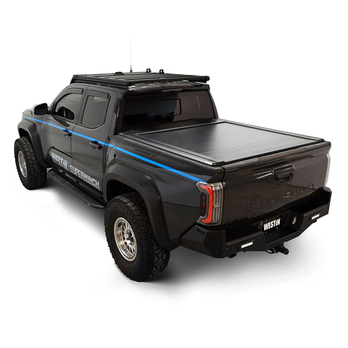 Toyota Tacoma 4th Gen 2024-2026, Westin Manual Retractable Tonneau Cover, 60.3in Bed, Black, view 12