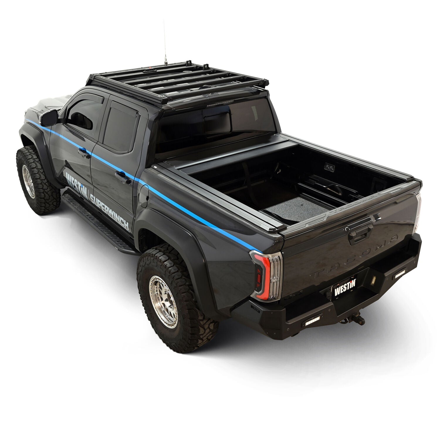 Toyota Tacoma 4th Gen 2024-2026, Westin Manual Retractable Tonneau Cover, 60.3in Bed, Black, view 16