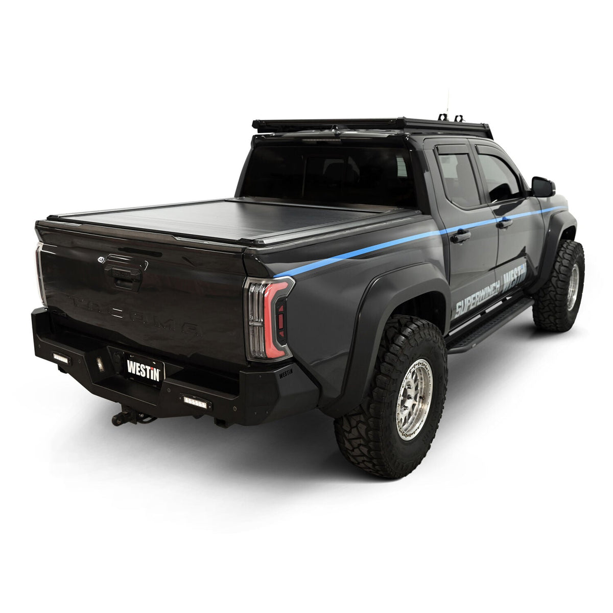 Toyota Tacoma 4th Gen 2024-2026, Westin Manual Retractable Tonneau Cover, 60.3in Bed, Black, view 19