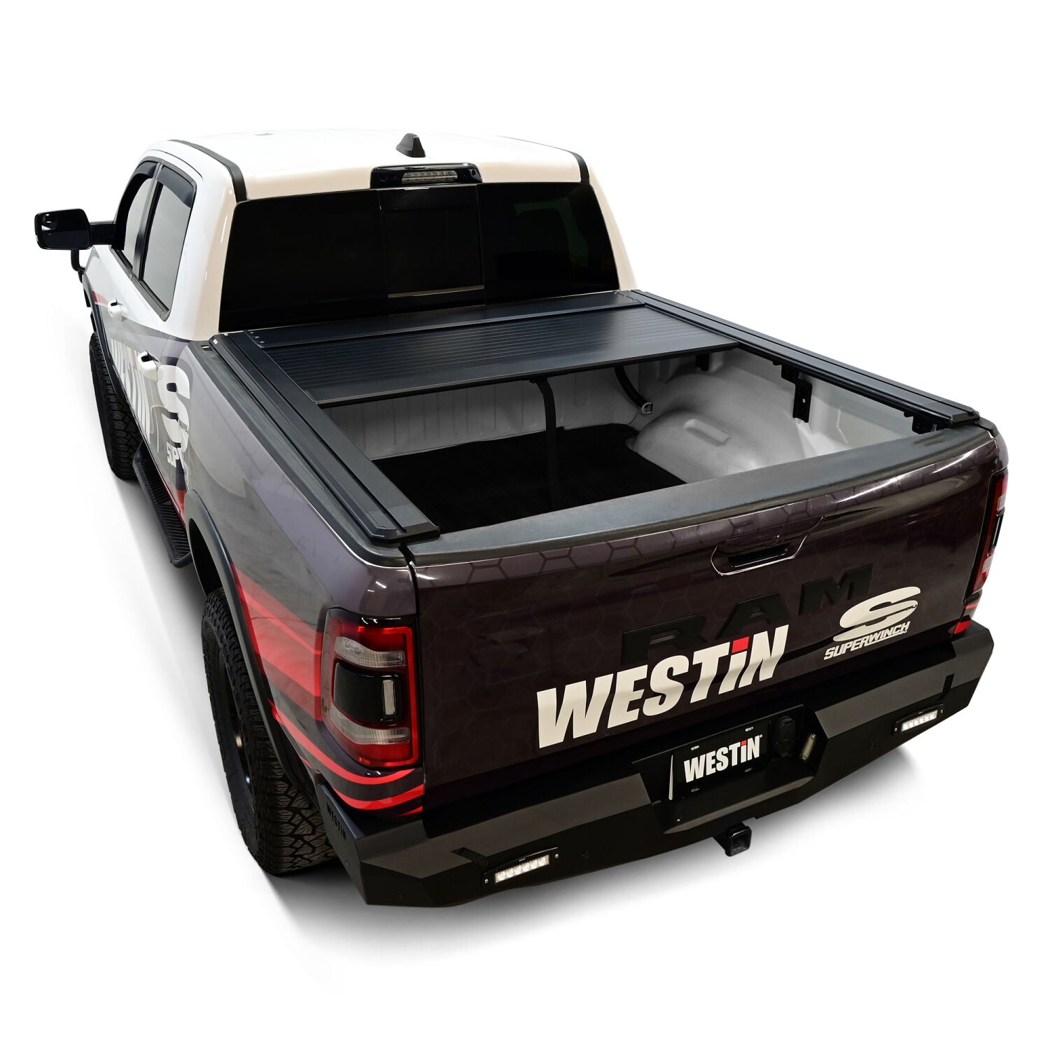 Ram 1500 2019-2026, Westin Manual Retractable Tonneau Cover, 67.4in Bed, Black, view 19