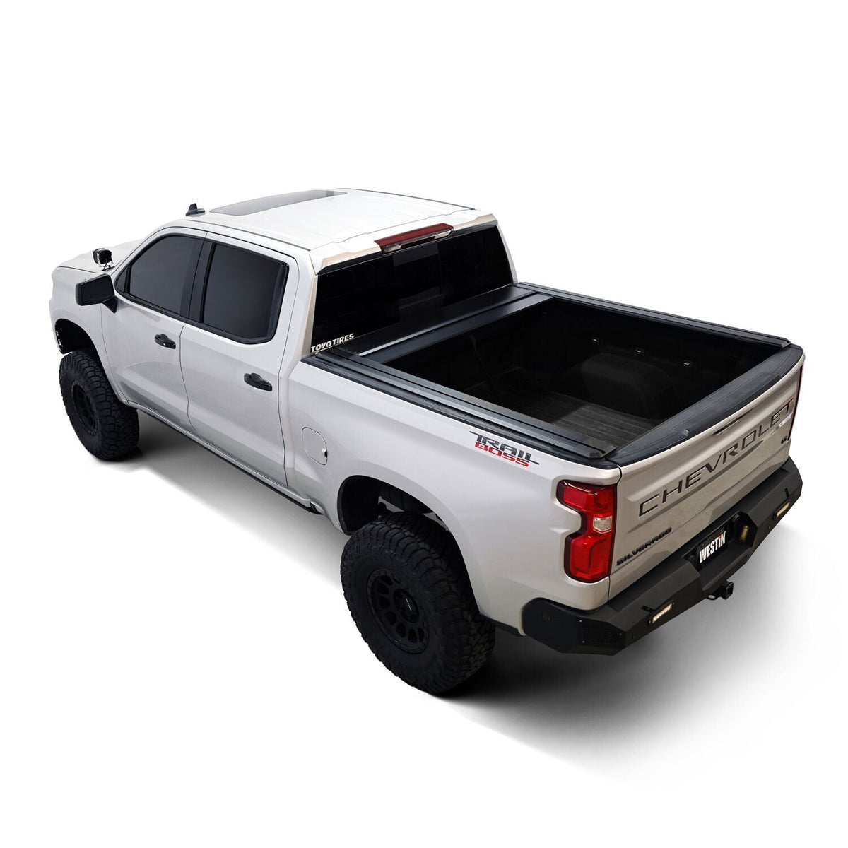 Chevrolet Silverado 1500 & GMC Sierra 1500 2019-2026, Westin Manual Retractable Tonneau Cover, 69.9in Bed, Black, view 16