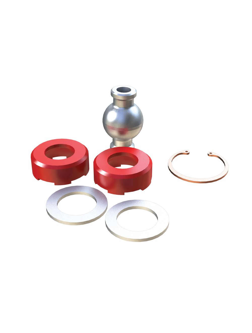 Jeep Wrangler JK 2007-2018, TeraFlex Control Arm Joint Rebuild Kit, Rear Upper, Small Offset