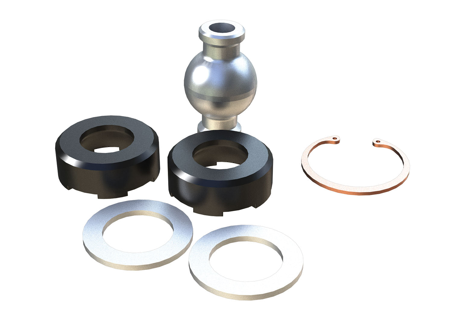 Jeep Wrangler JK 2007-2018, TeraFlex Control Arm Joint Rebuild Kit, Long Arm Upper Small Offset
