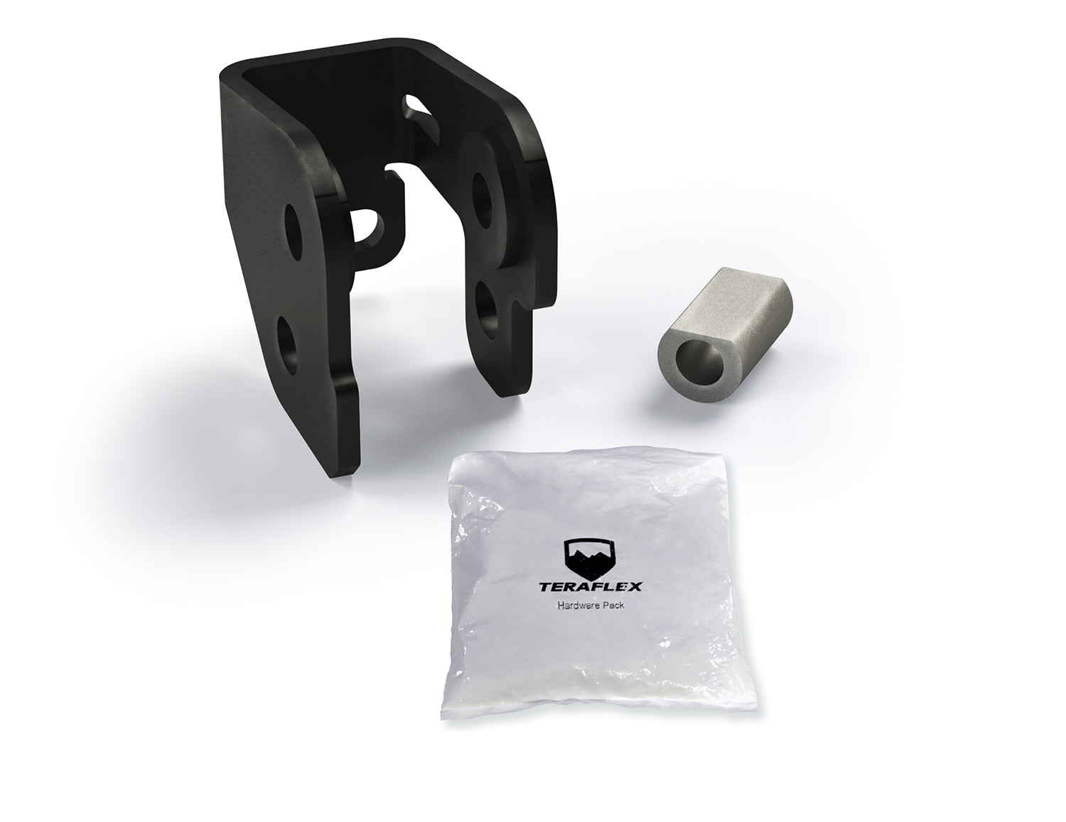 Jeep Wrangler JK 2007-2018 & Gladiator JT 2020-2026, TeraFlex Front Lower Track Bar Bracket Kit, view 2