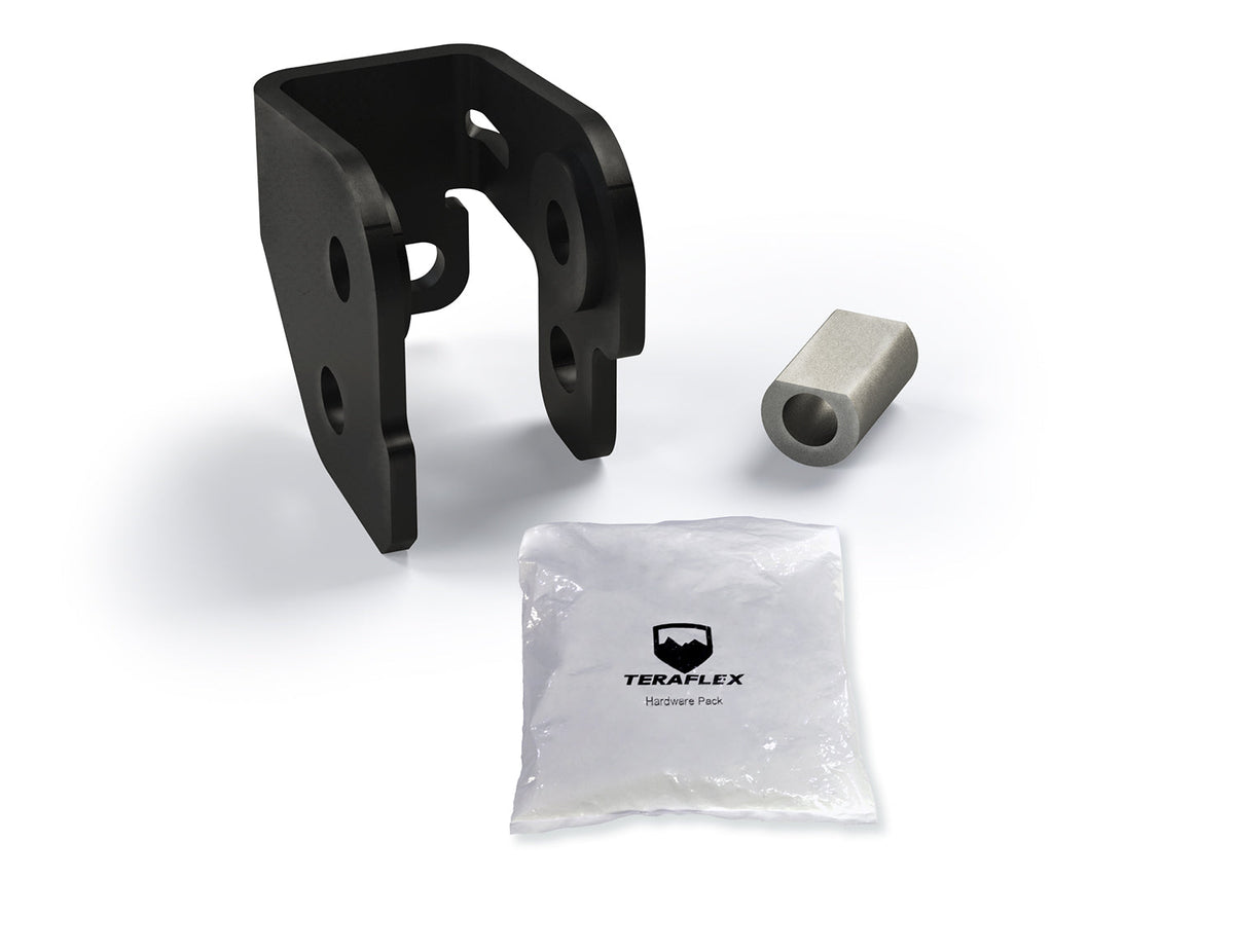 Jeep Wrangler JK 2007-2018 & Gladiator JT 2020-2026, TeraFlex Front Lower Track Bar Bracket Kit, view 2