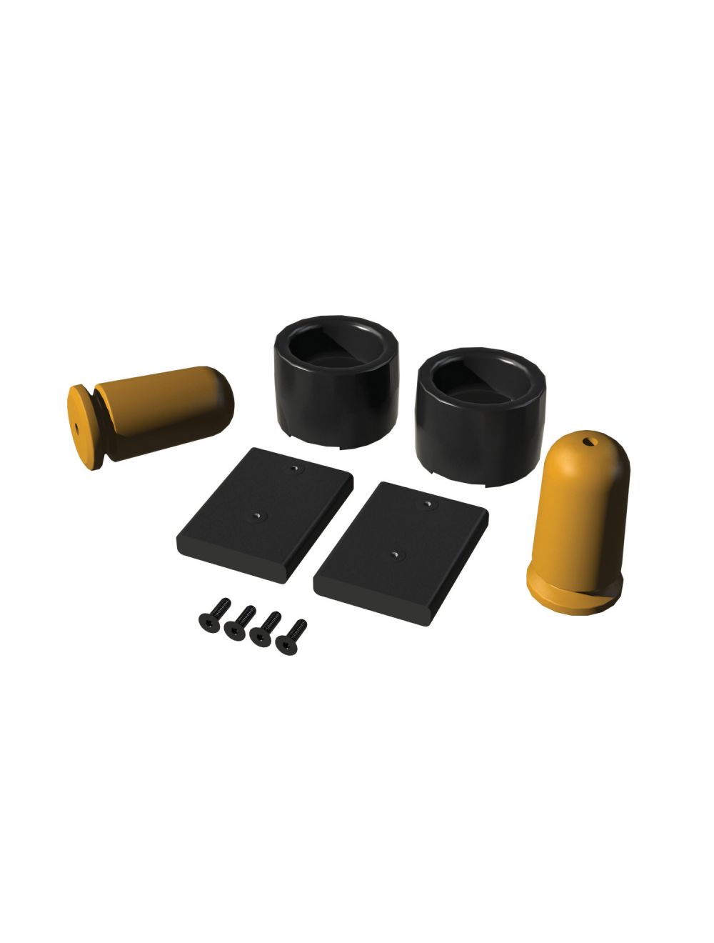 Jeep Wrangler JK 2007-2018, TeraFlex Progressive Bump Stop Kit, view 3