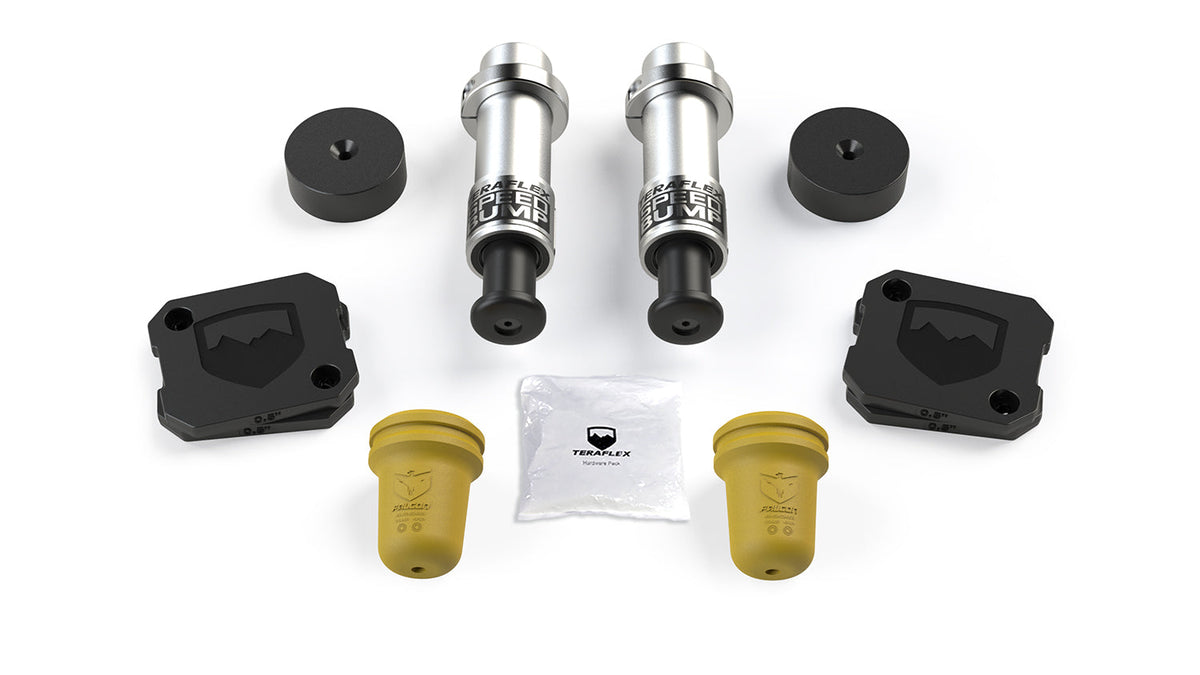Jeep Gladiator JT 2020-2026, TeraFlex 2in Stroke SpeedBump and Progressive Bump Stop Kit, Front and Rear, 2.5-3.5in Lift