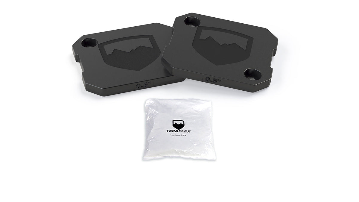 Jeep Wrangler JK 2007-2018 & Gladiator JT 2020-2026, TeraFlex 0.5in Bump Stop Strike Pad Shim Kit