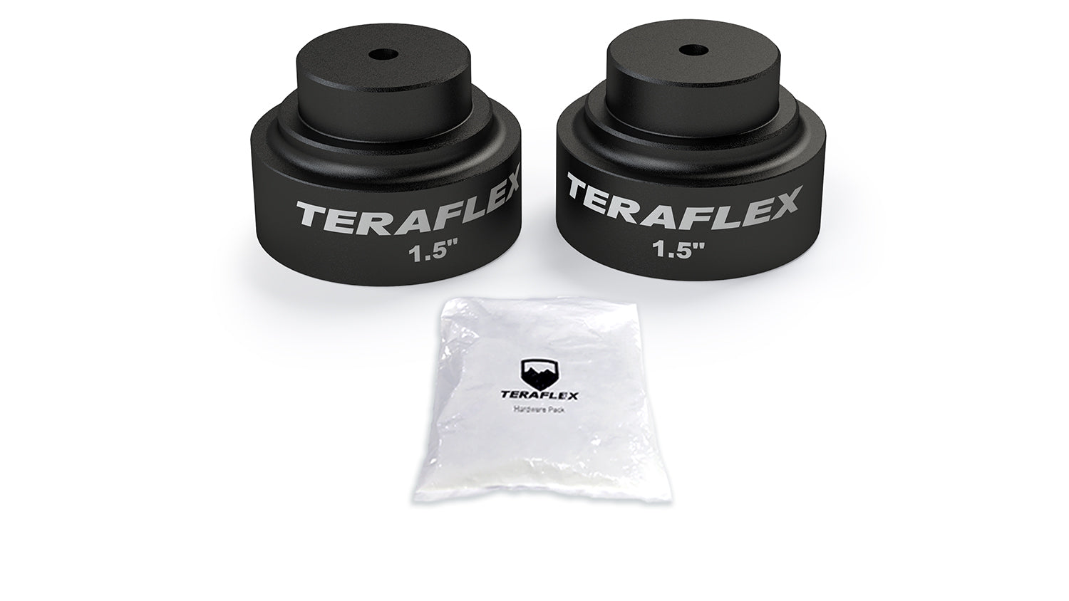 Jeep Wrangler JK 2007-2018 & Gladiator JT 2020-2026, TeraFlex 1.5in Bump Stop Strike Pad Extension Kit, Rear Upper