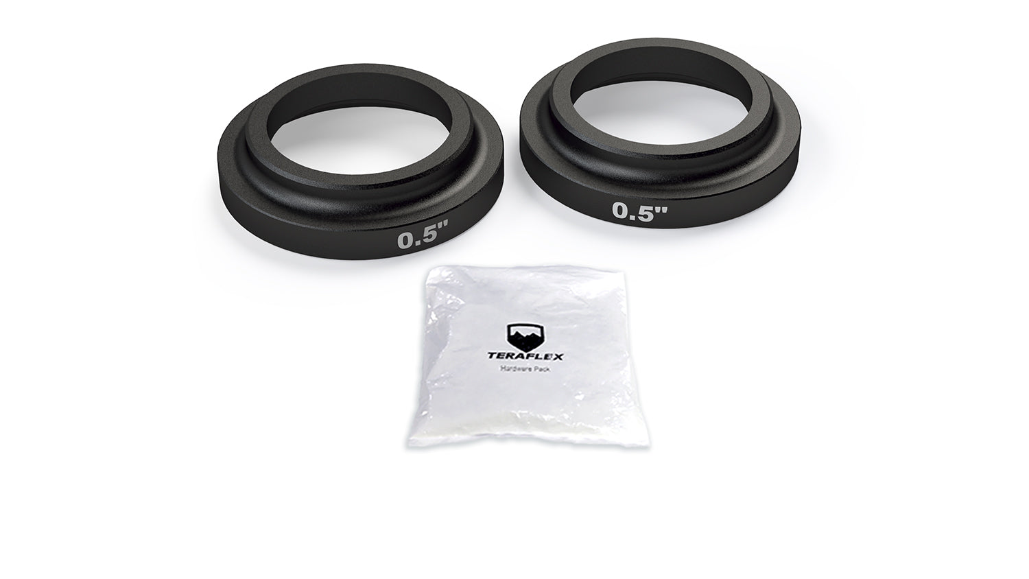 Jeep Wrangler JK 2007-2018 & Gladiator JT 2020-2026, TeraFlex 0.5in Bump Stop Strike Pad Shim Kit, view 2