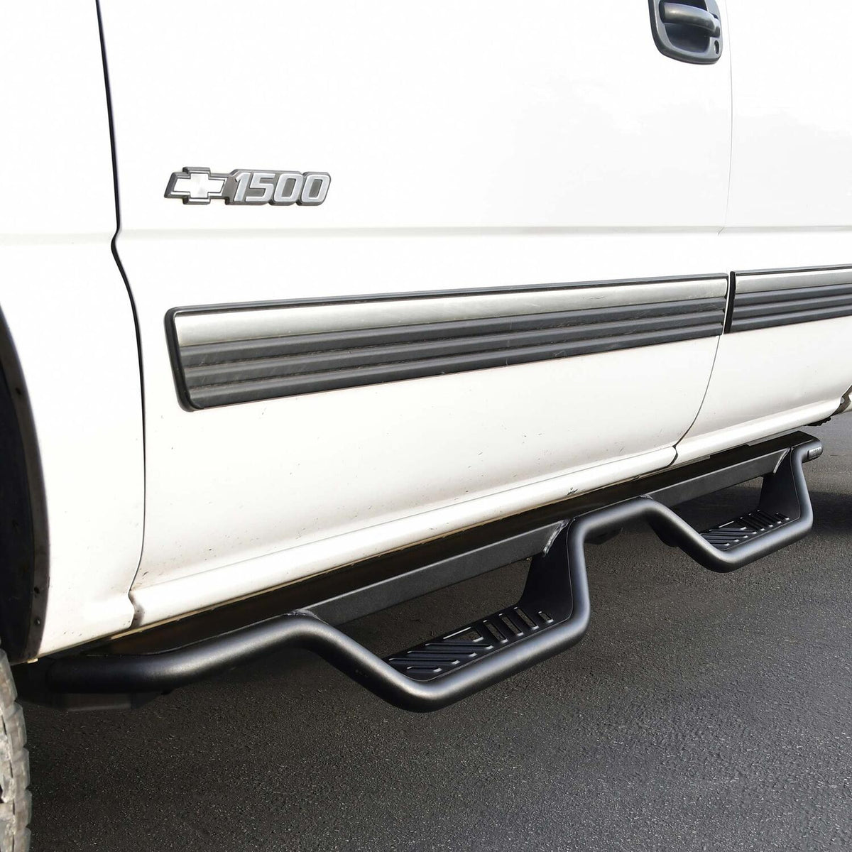 Chevrolet Silverado & GMC Sierra 1999-2019, Westin Outlaw Drop Nerf Step Bars, Extended Cab, Textured Black, view 7