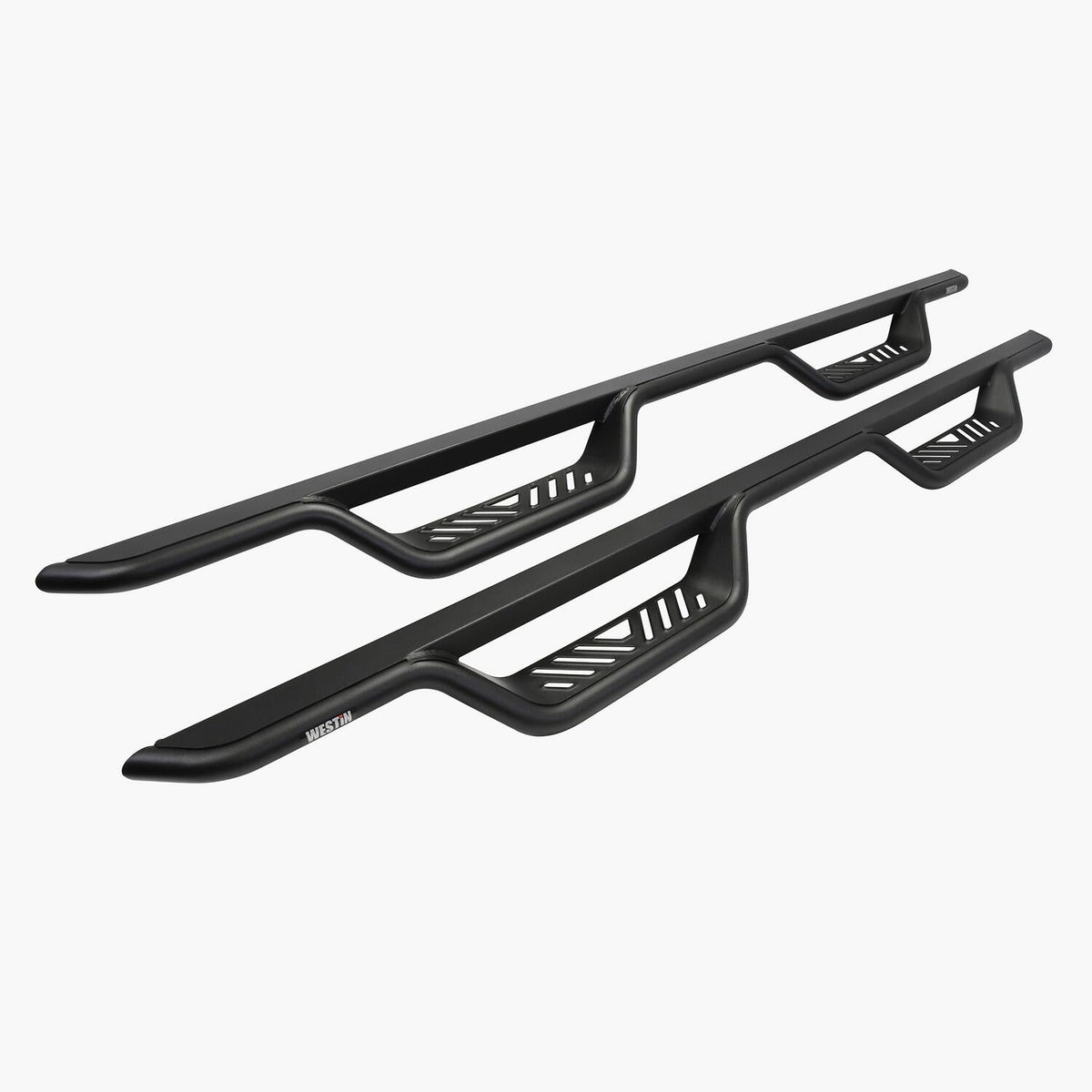 Chevrolet Silverado & GMC Sierra 2001-2019, Westin Outlaw Drop Nerf Step Bars, Crew Cab, Textured Black