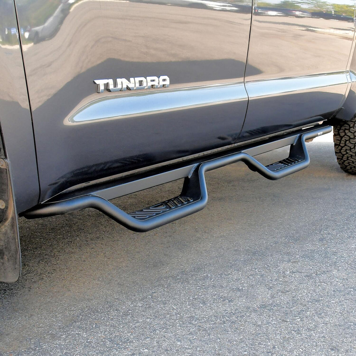 Toyota Tundra 2nd Gen 2007-2021, Westin Outlaw Drop Nerf Step Bars, Crew Cab, Textured Black, view 8