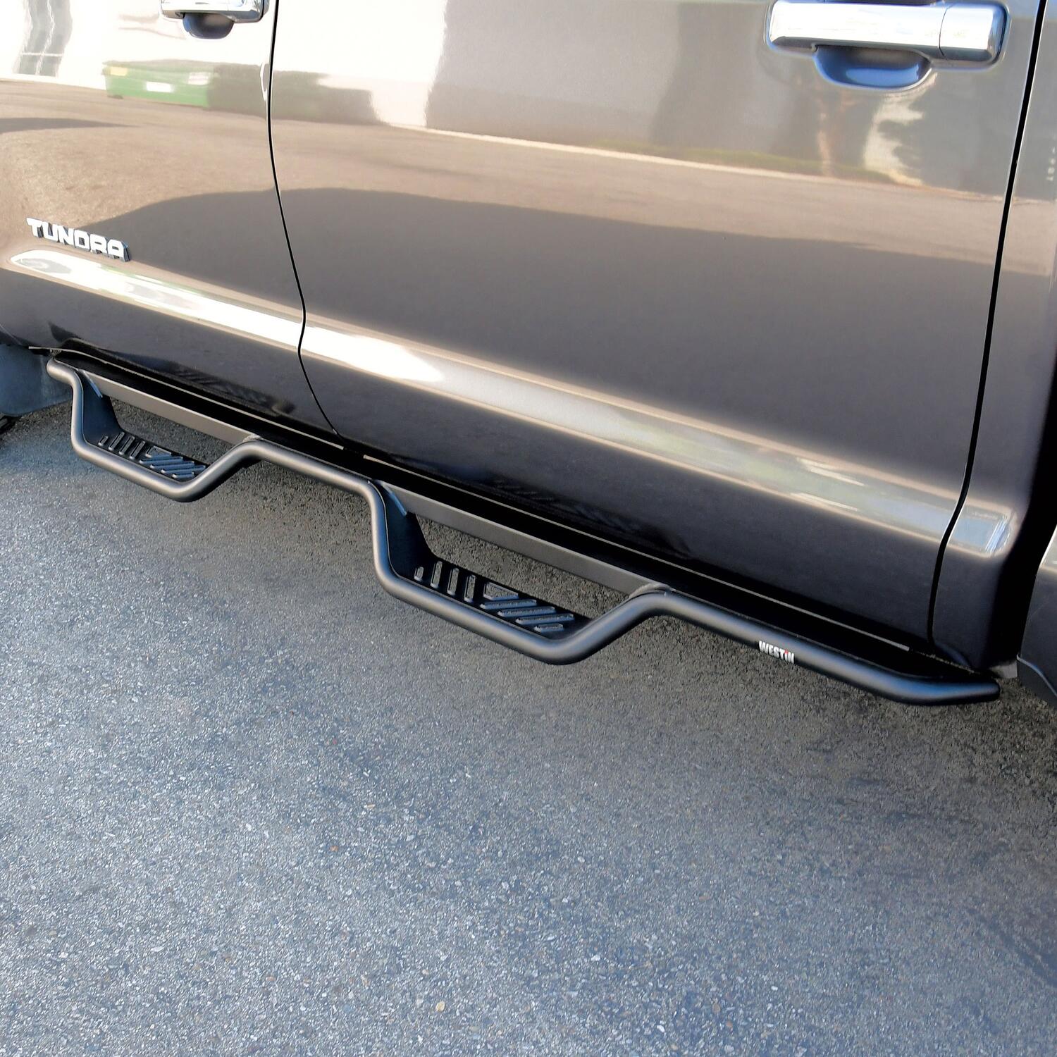 Toyota Tundra 2nd Gen 2007-2021, Westin Outlaw Drop Nerf Step Bars, Crew Cab, Textured Black, view 9